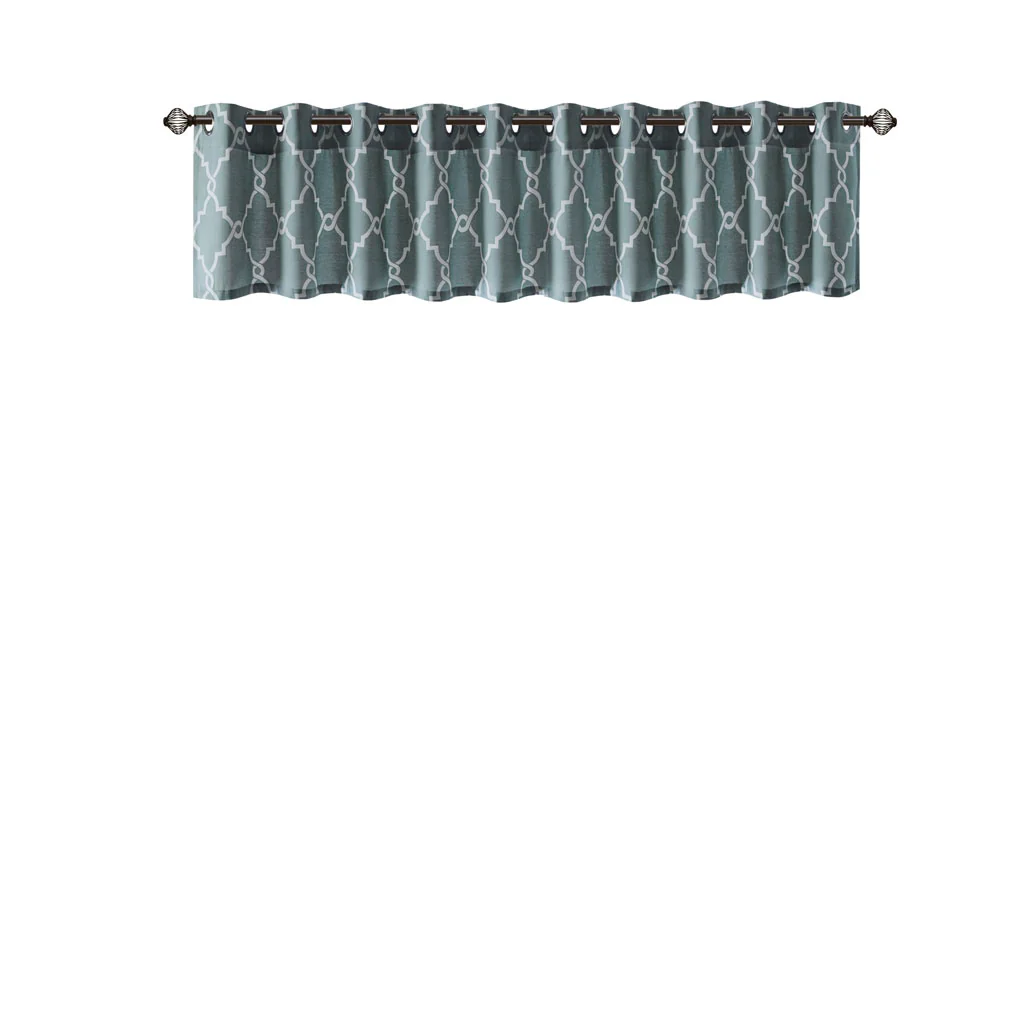 Saratoga Fretwork Print Grommet Top Window Valance - Image 53