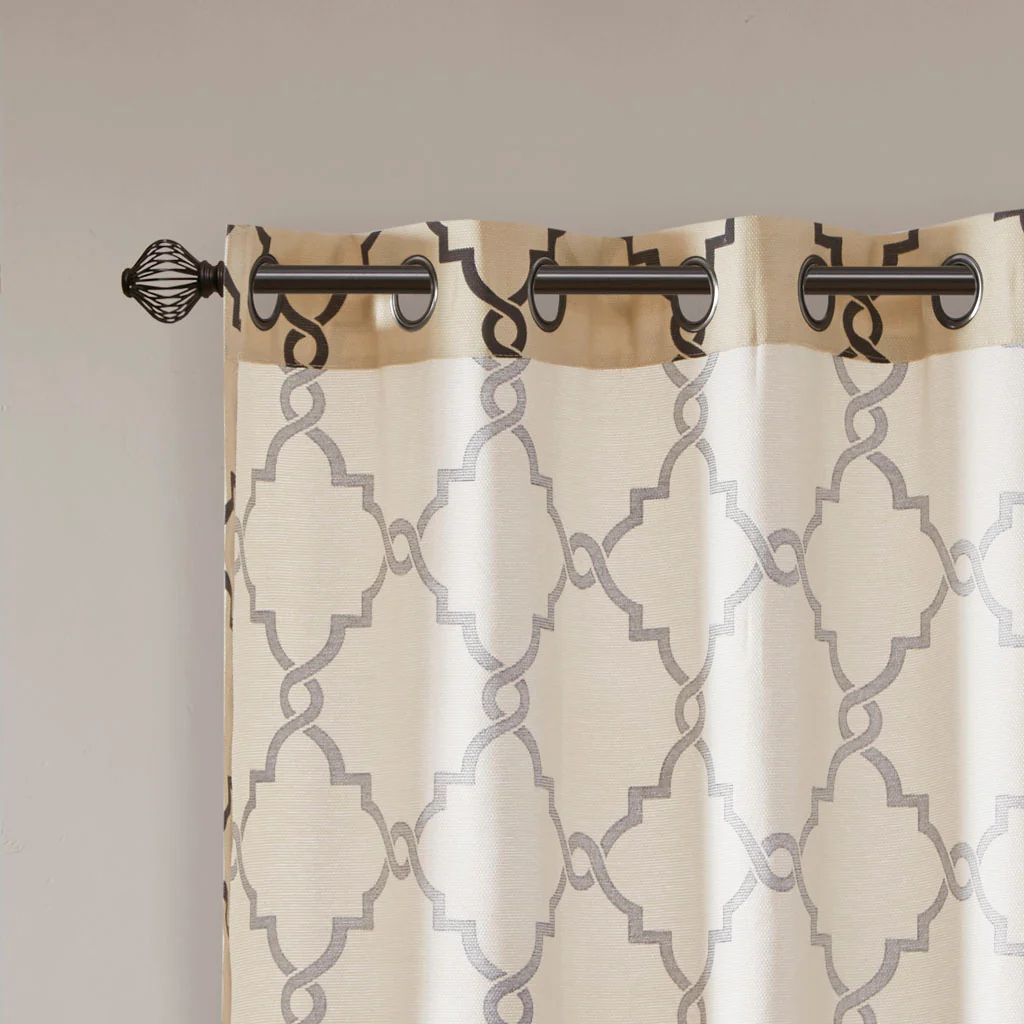Saratoga Fretwork Print Patio Window Curtain - Image 14