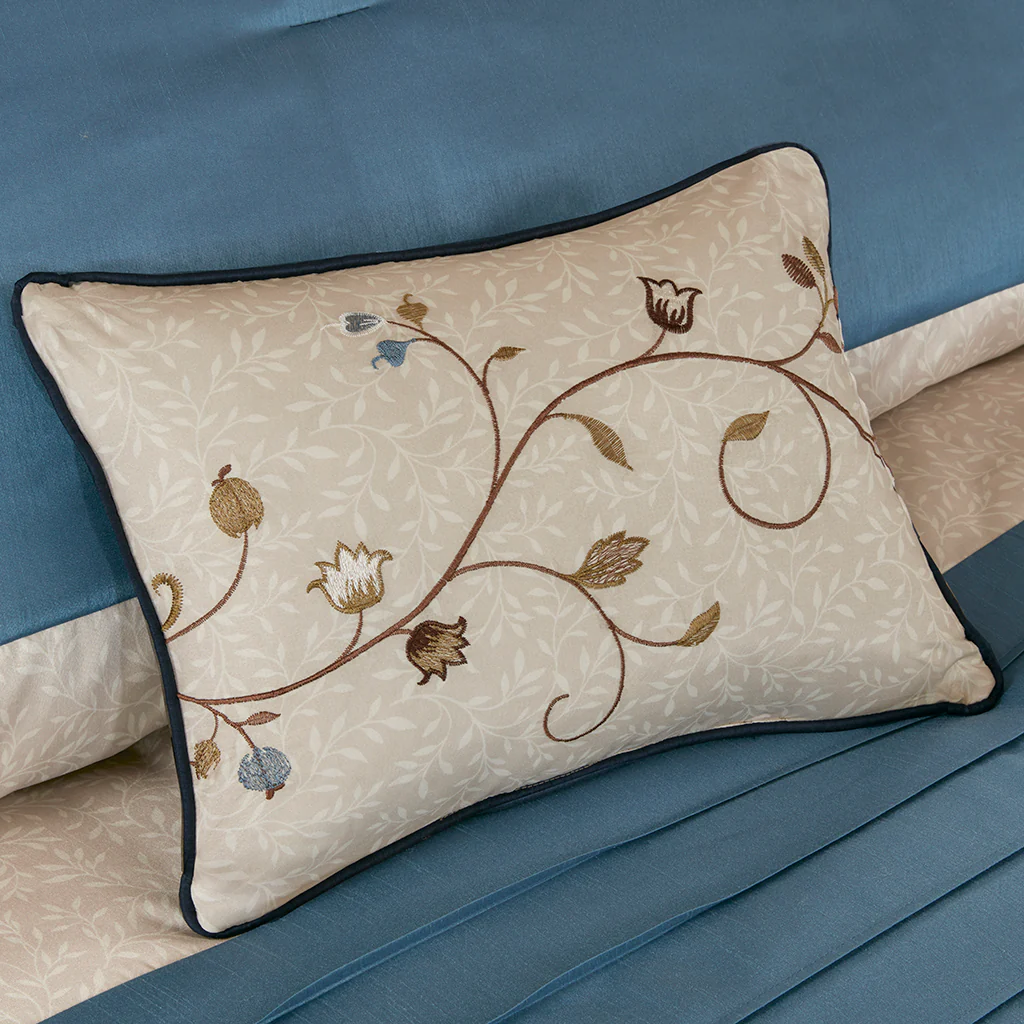 Serene Embroidered 7-Piece Comforter Set - Image 22