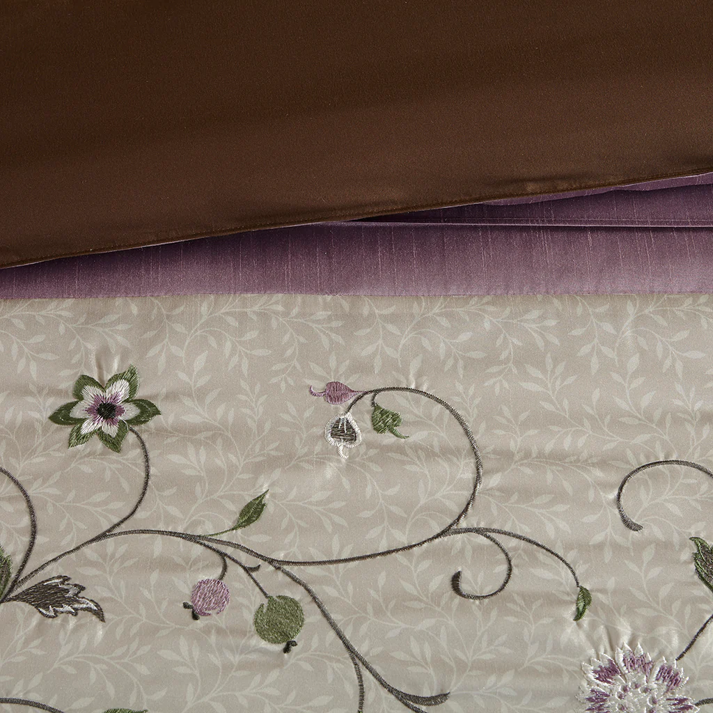 Serene Embroidered 7-Piece Comforter Set - Image 37