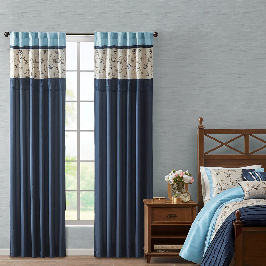 Serene Embroidered Curtain Panel - Image 11