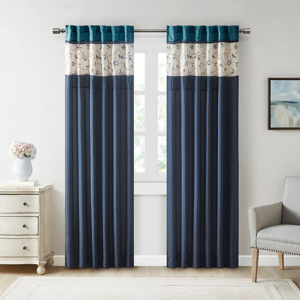 Serene Embroidered Curtain Panel - Image 12