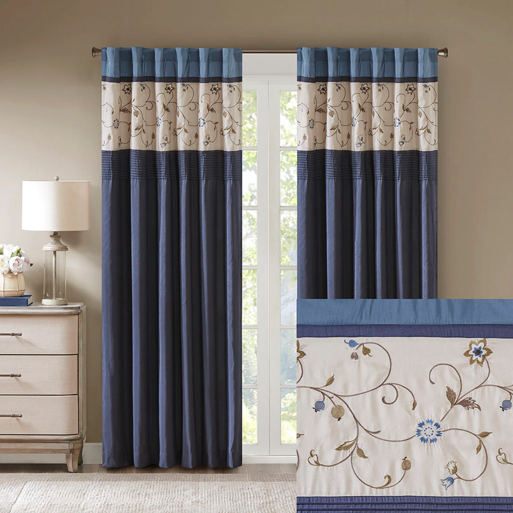 Serene Embroidered Curtain Panel - Image 19