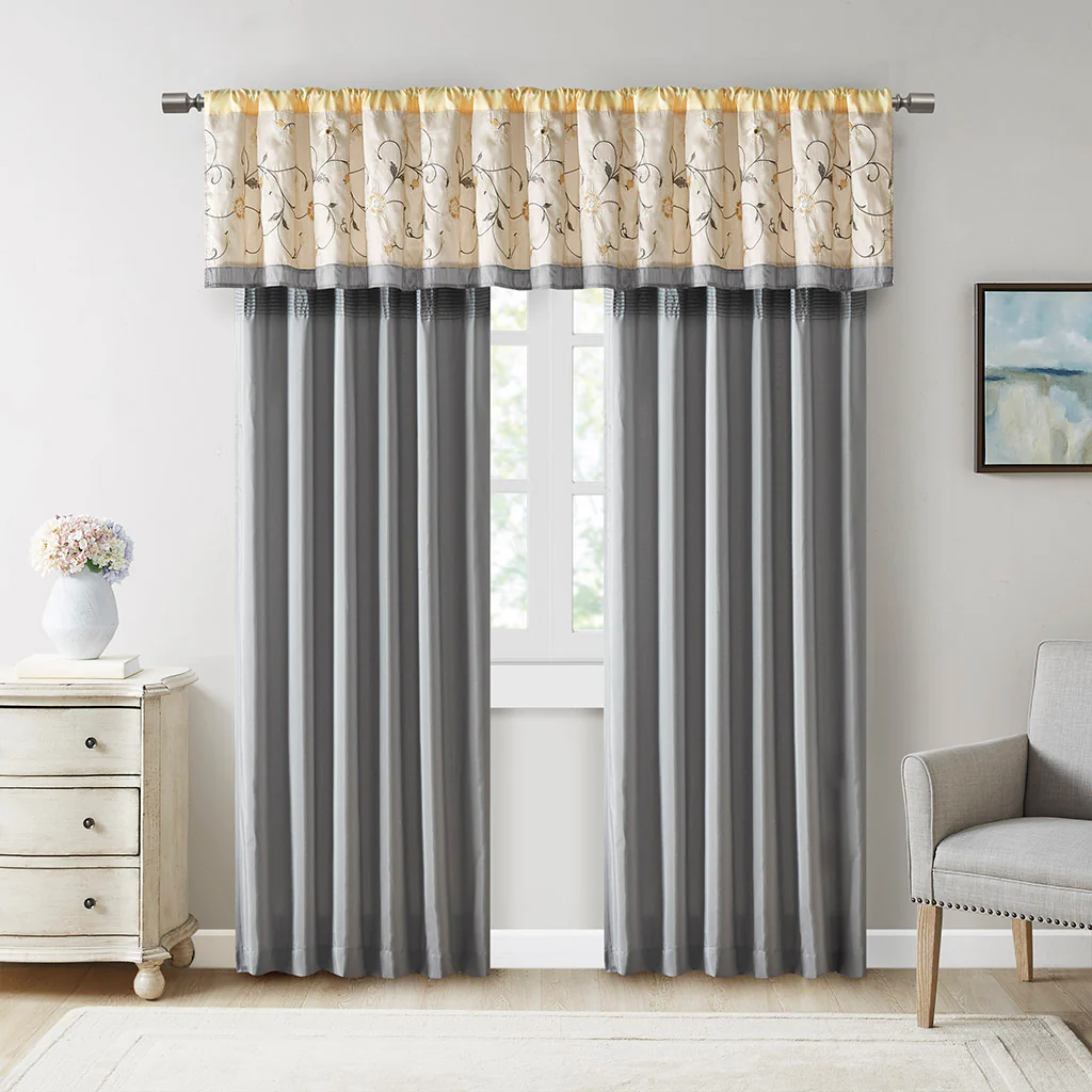 Serene Embroidered Curtain Panel - Image 23