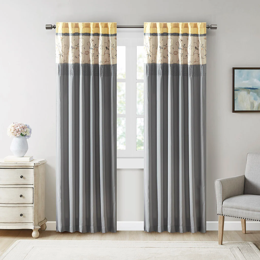 Serene Embroidered Curtain Panel - Image 24