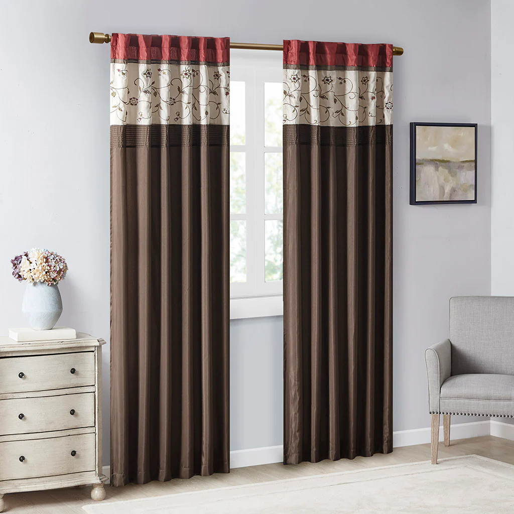Serene Embroidered Curtain Panel - Image 35