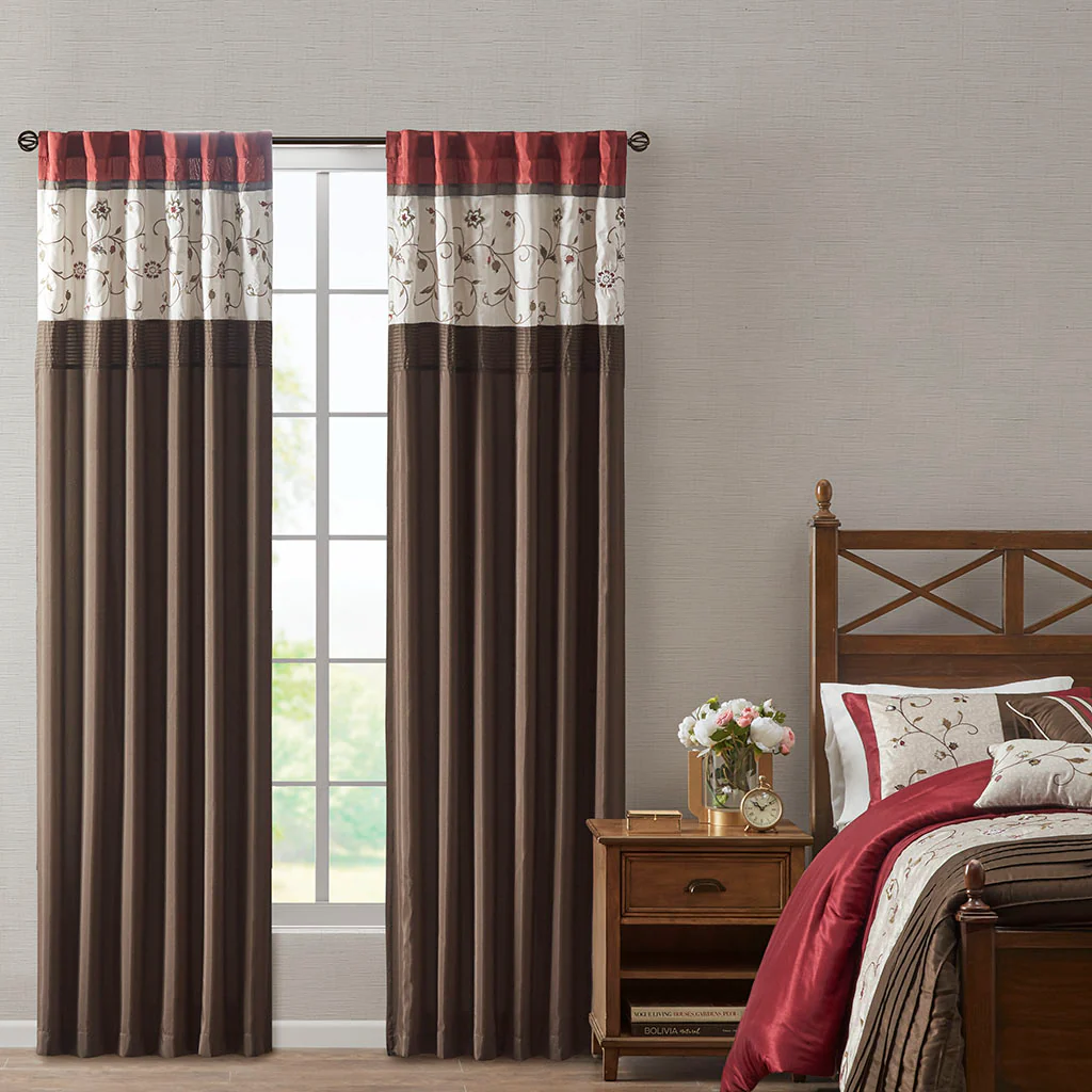 Serene Embroidered Curtain Panel - Image 43
