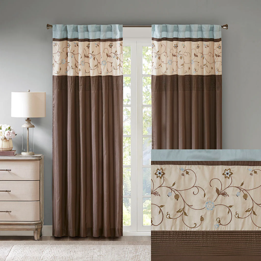 Serene Embroidered Curtain Panel - Image 50