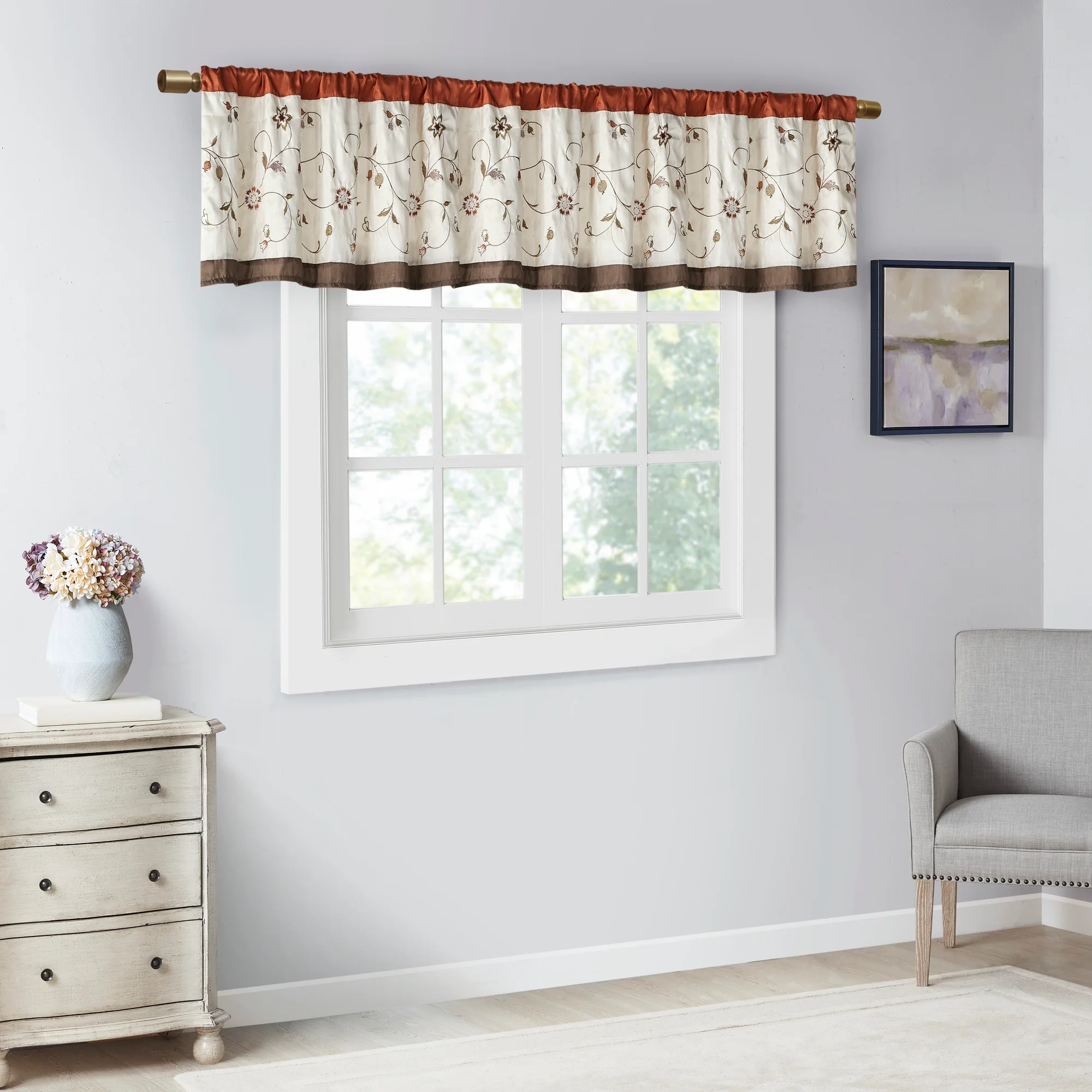 Serene Embroidered Window Valance - Image 6