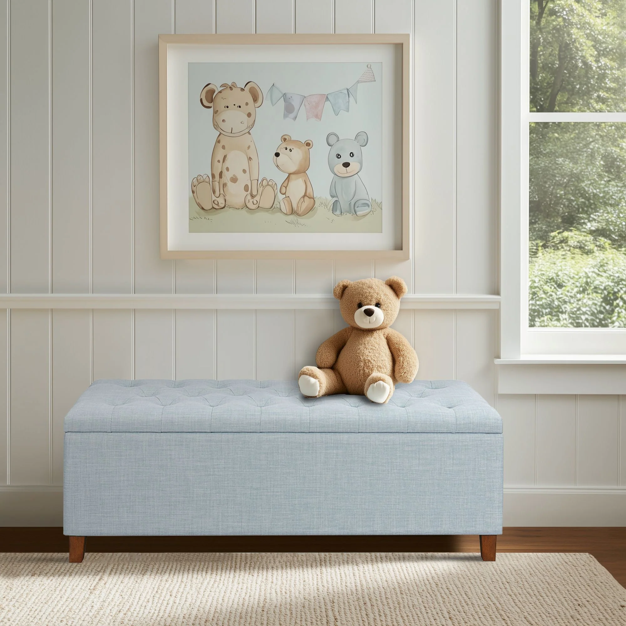 Shandra Tufted Top Upholstered Storage Bench - Image 23
