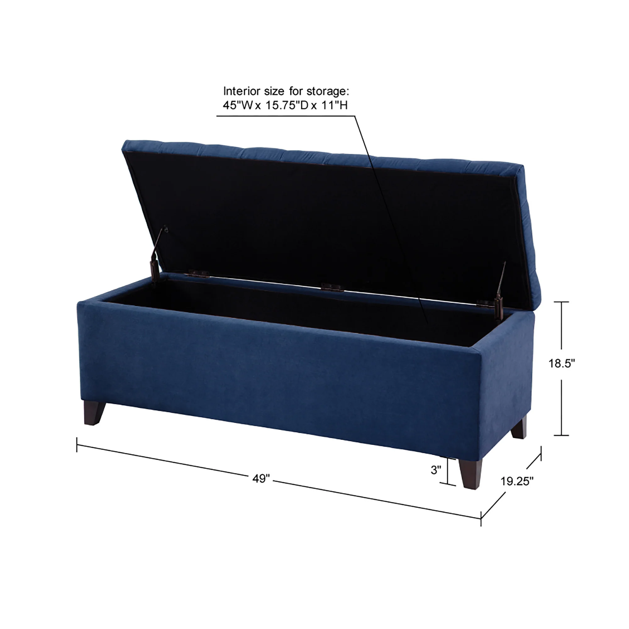 Shandra Tufted Top Upholstered Storage Bench - Image 28