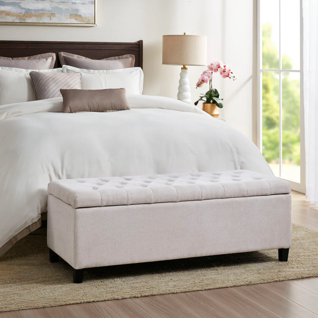 Shandra Tufted Top Upholstered Storage Bench - Image 29