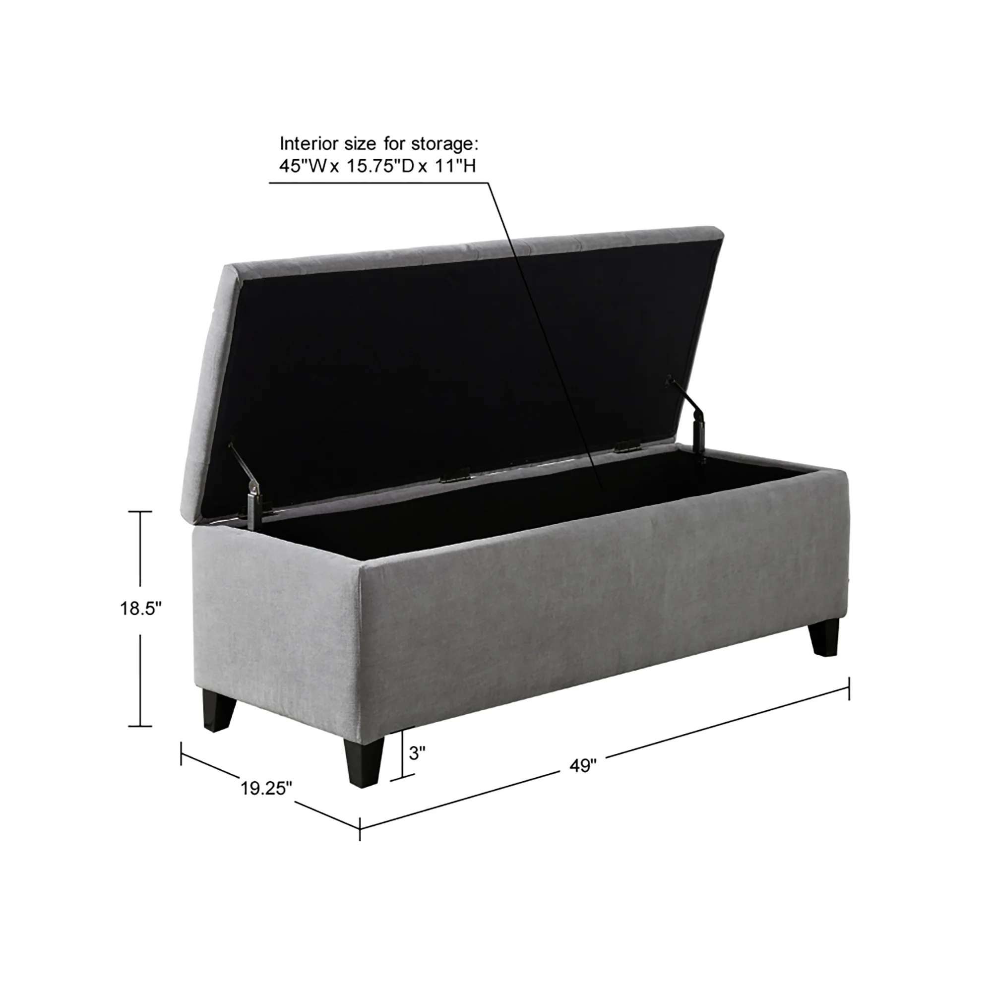 Shandra Tufted Top Upholstered Storage Bench - Image 37