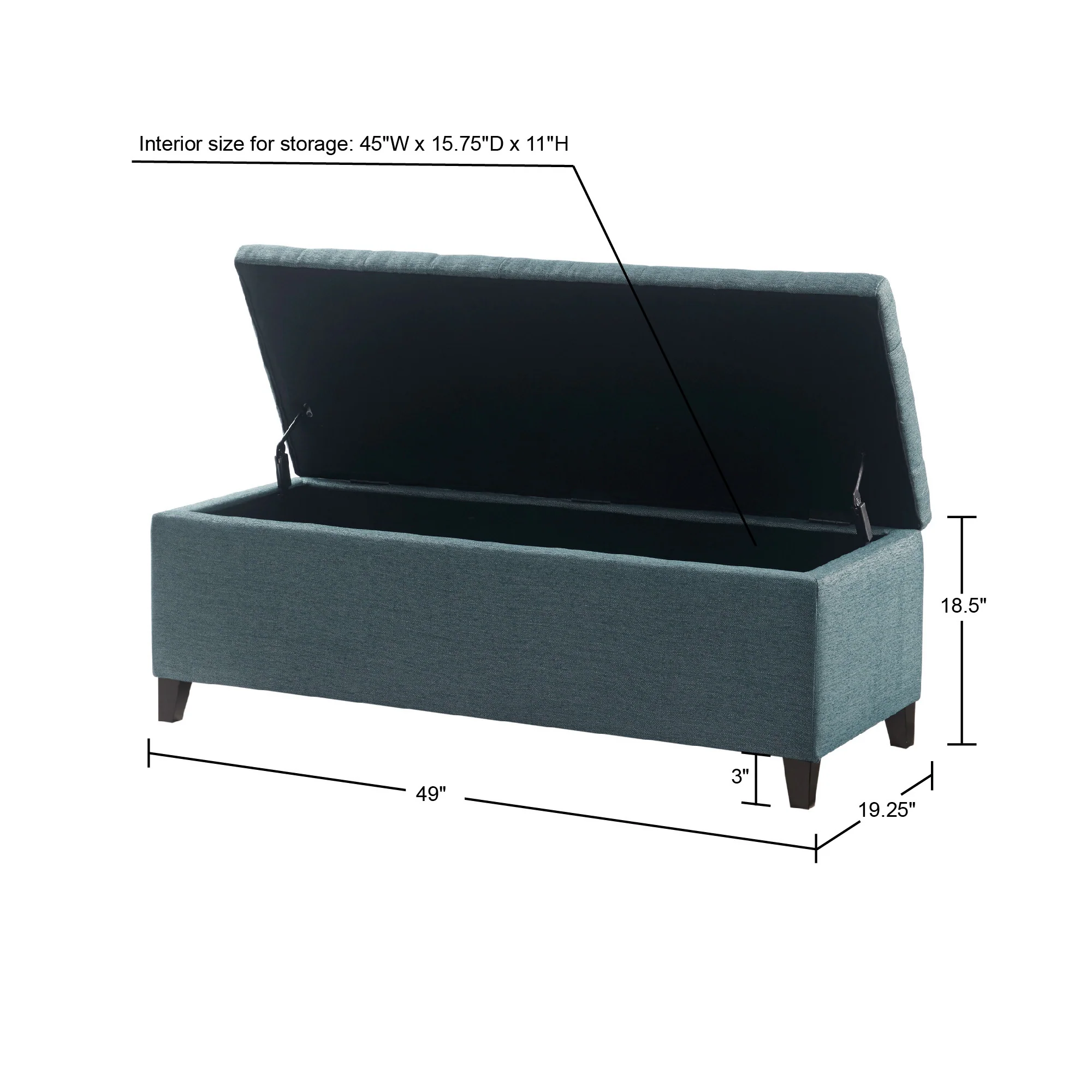 Shandra Tufted Top Upholstered Storage Bench - Image 45