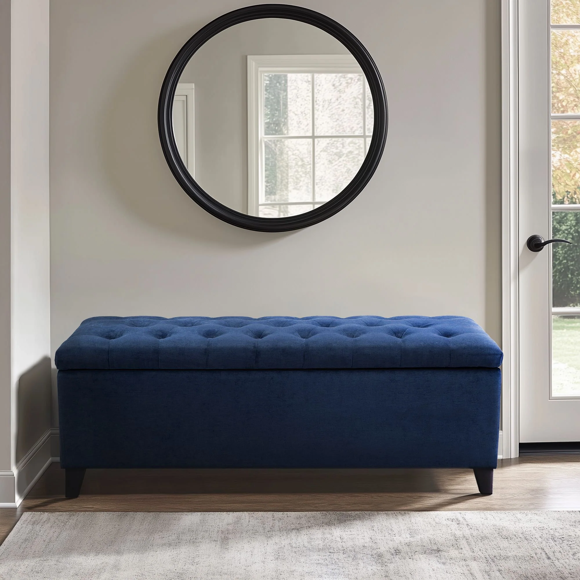 Shandra Tufted Top Upholstered Storage Bench - Image 47
