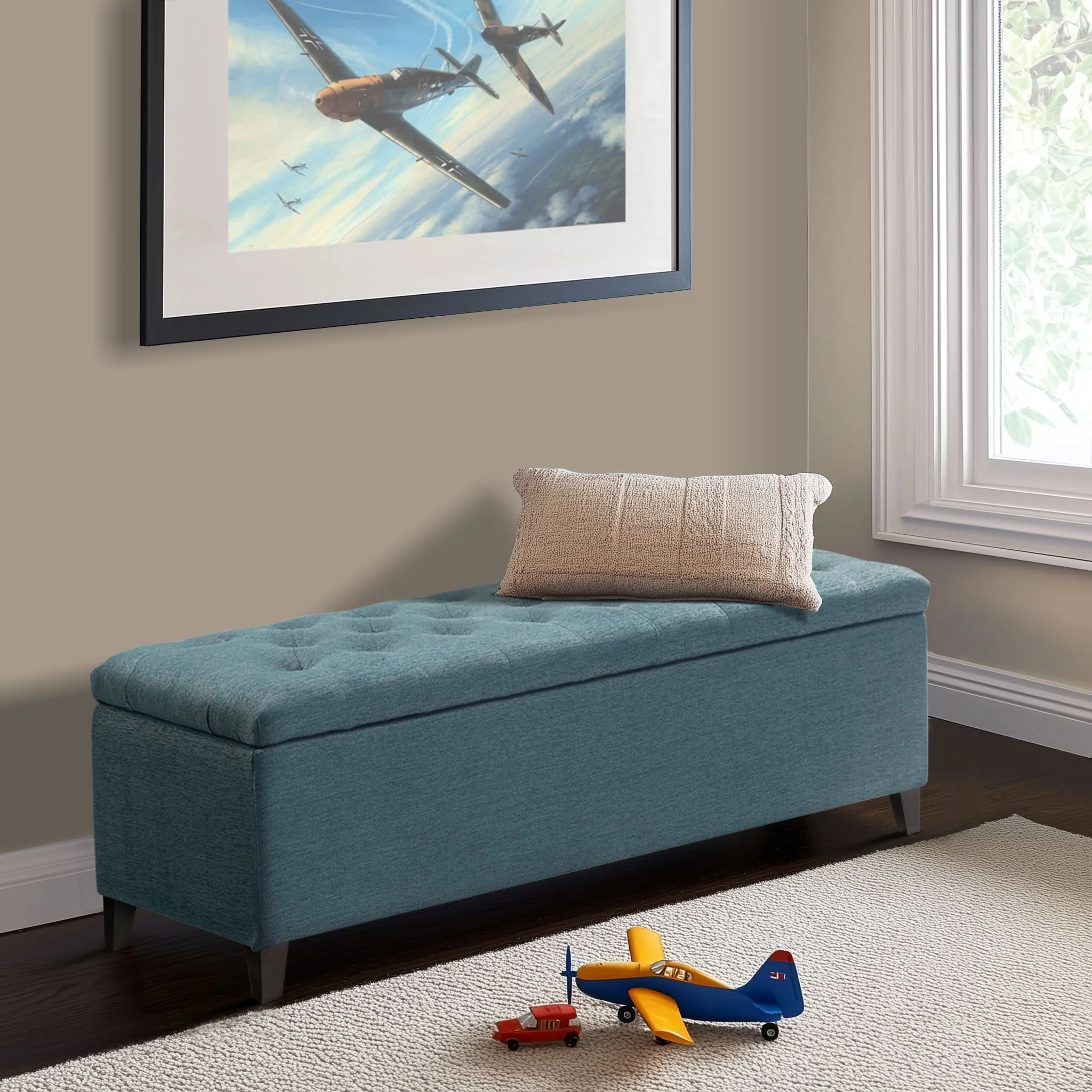 Shandra Tufted Top Upholstered Storage Bench - Image 55