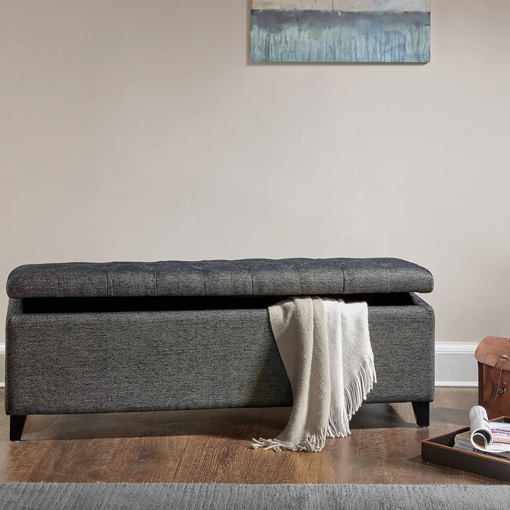 Shandra Tufted Top Upholstered Storage Bench - Image 6