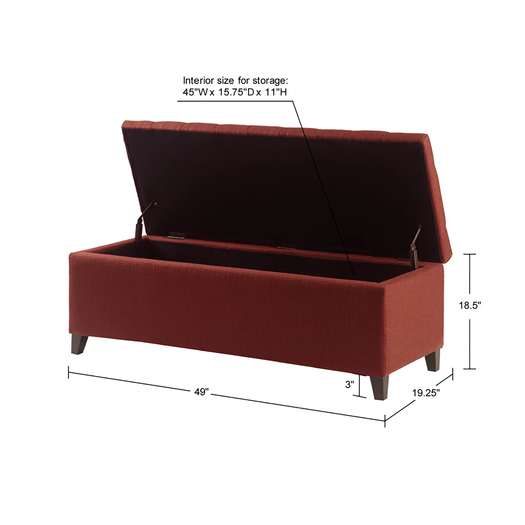 Shandra Tufted Top Upholstered Storage Bench - Image 65