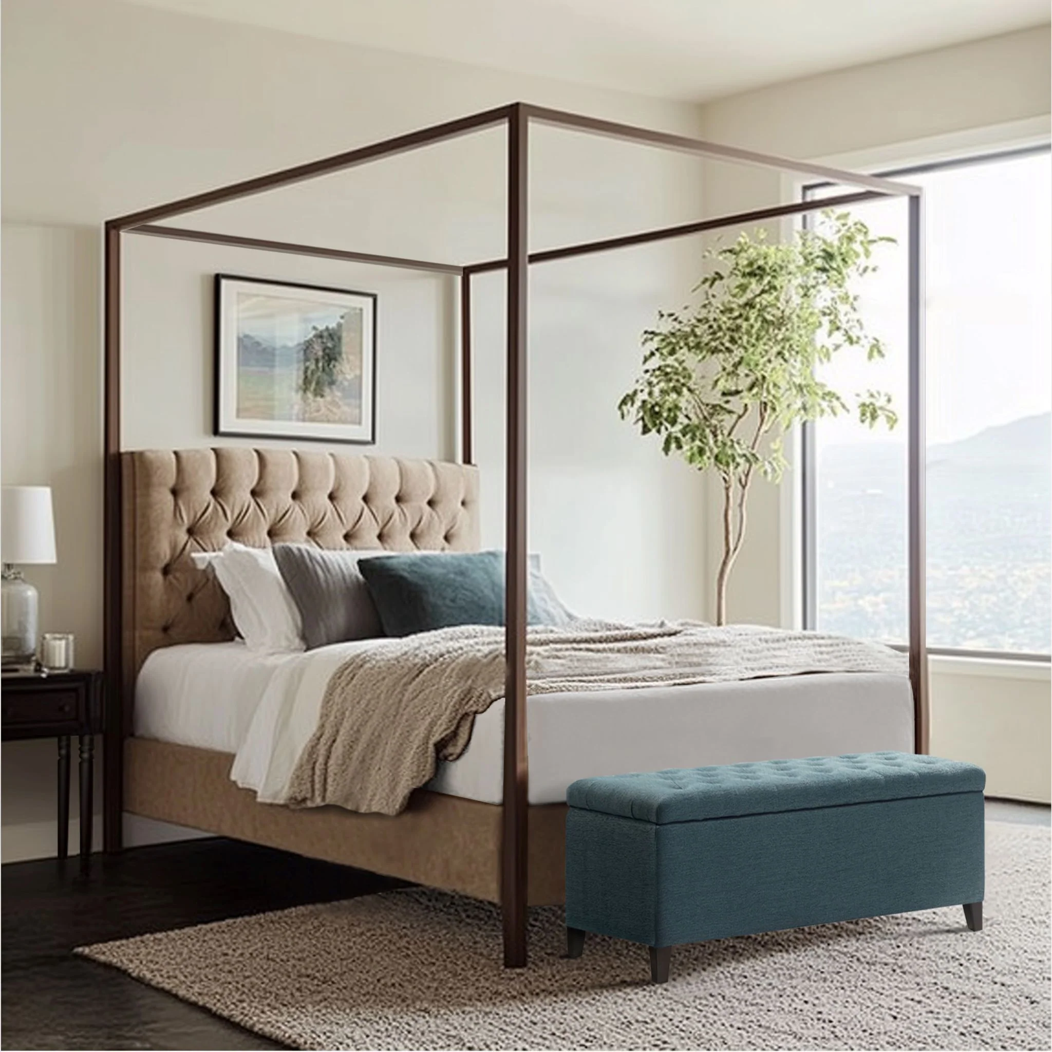 Shandra Tufted Top Upholstered Storage Bench - Image 67
