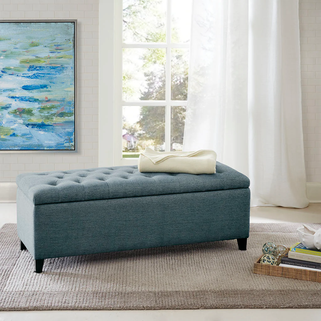 Shandra Tufted Top Upholstered Storage Bench - Image 7