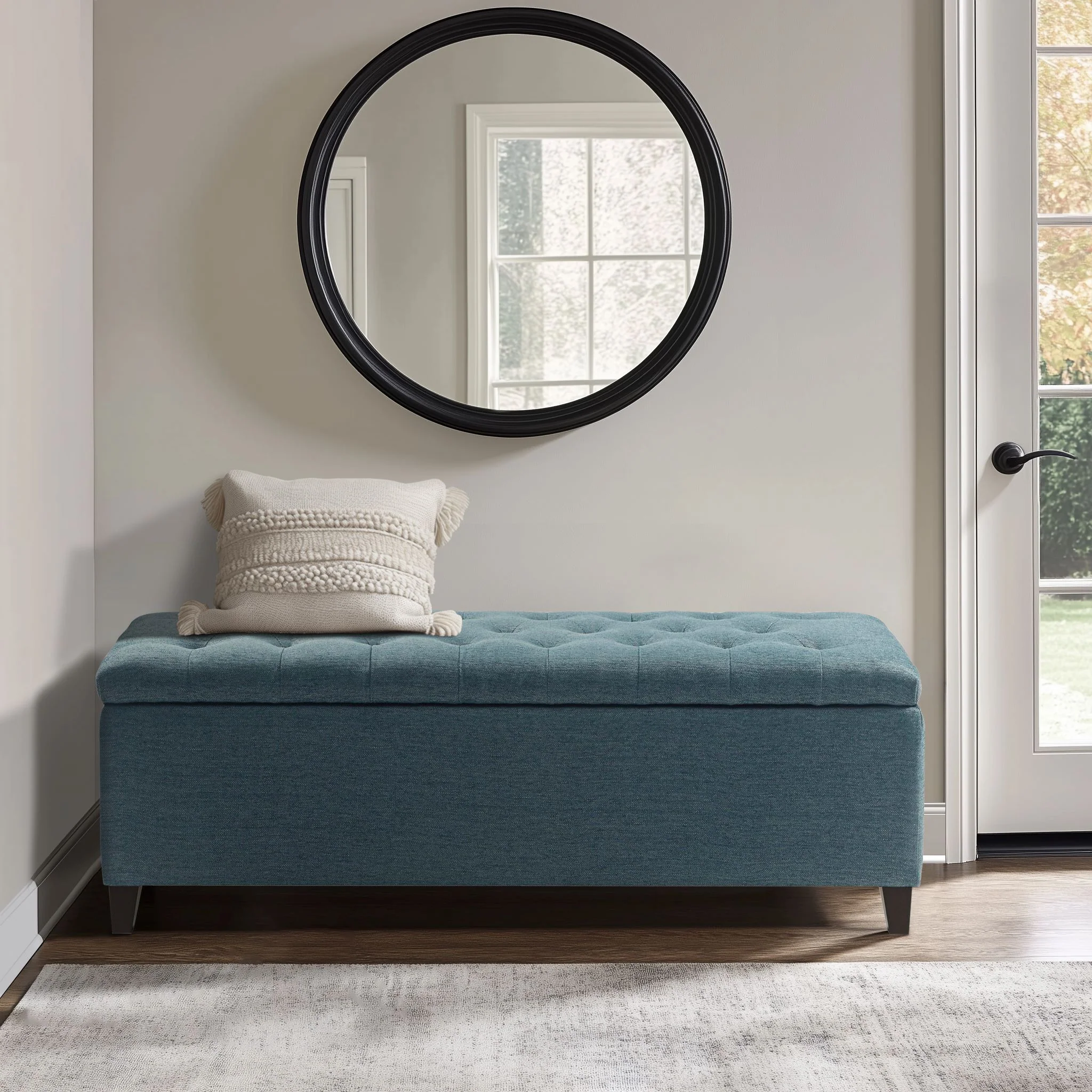 Shandra Tufted Top Upholstered Storage Bench - Image 71