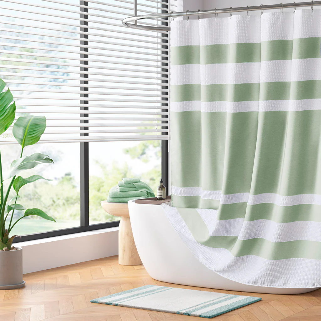Spa Waffle Shower Curtain with 3M Treatment - Image 11