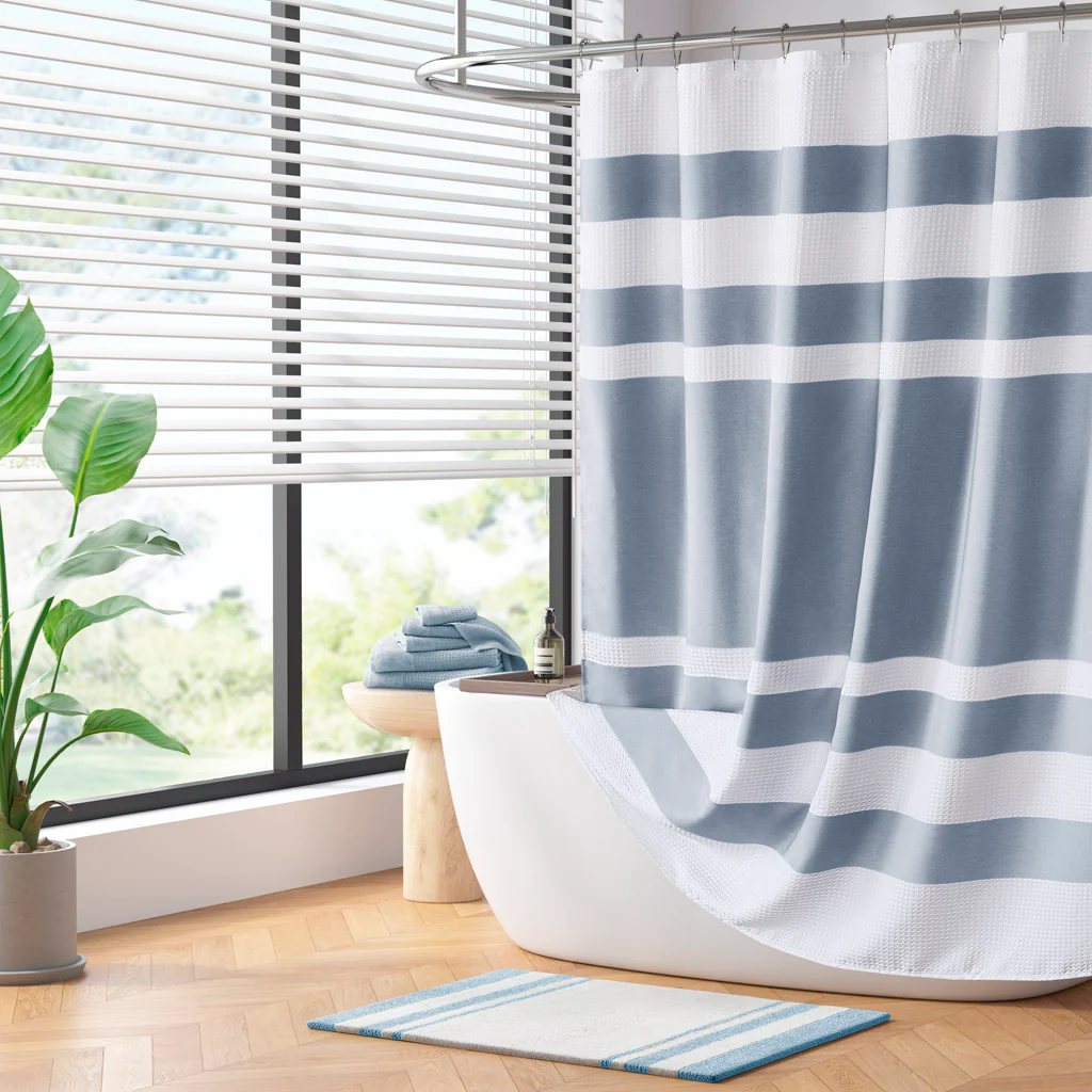 Spa Waffle Shower Curtain with 3M Treatment - Image 26