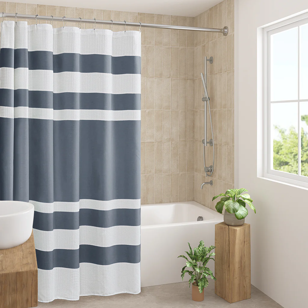 Spa Waffle Shower Curtain with 3M Treatment - Image 5