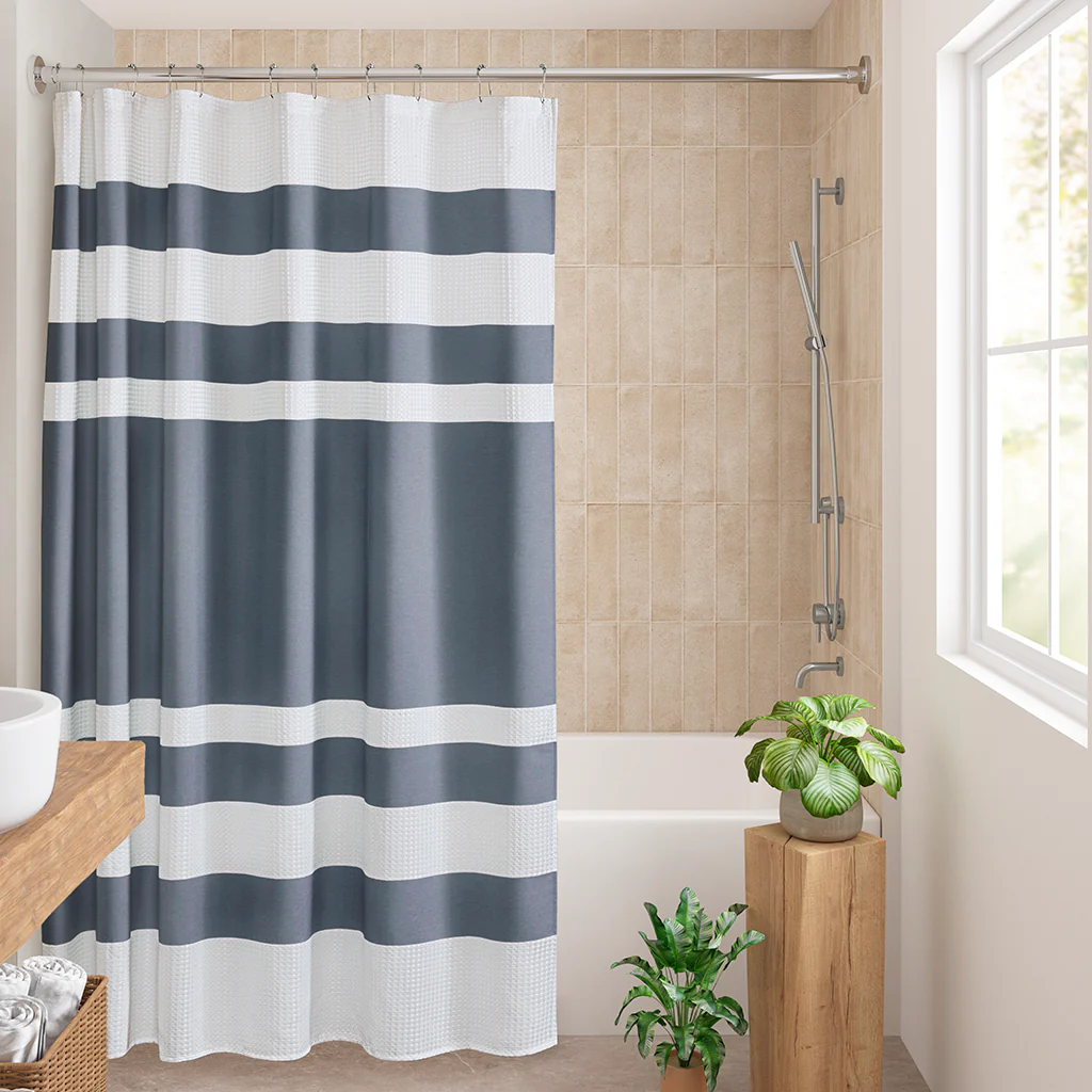 Spa Waffle Shower Curtain with 3M Treatment - Image 63