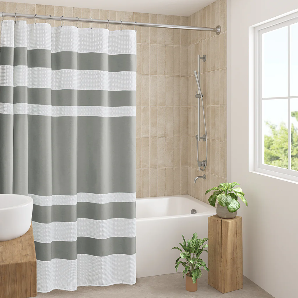Spa Waffle Shower Curtain with 3M Treatment - Image 8