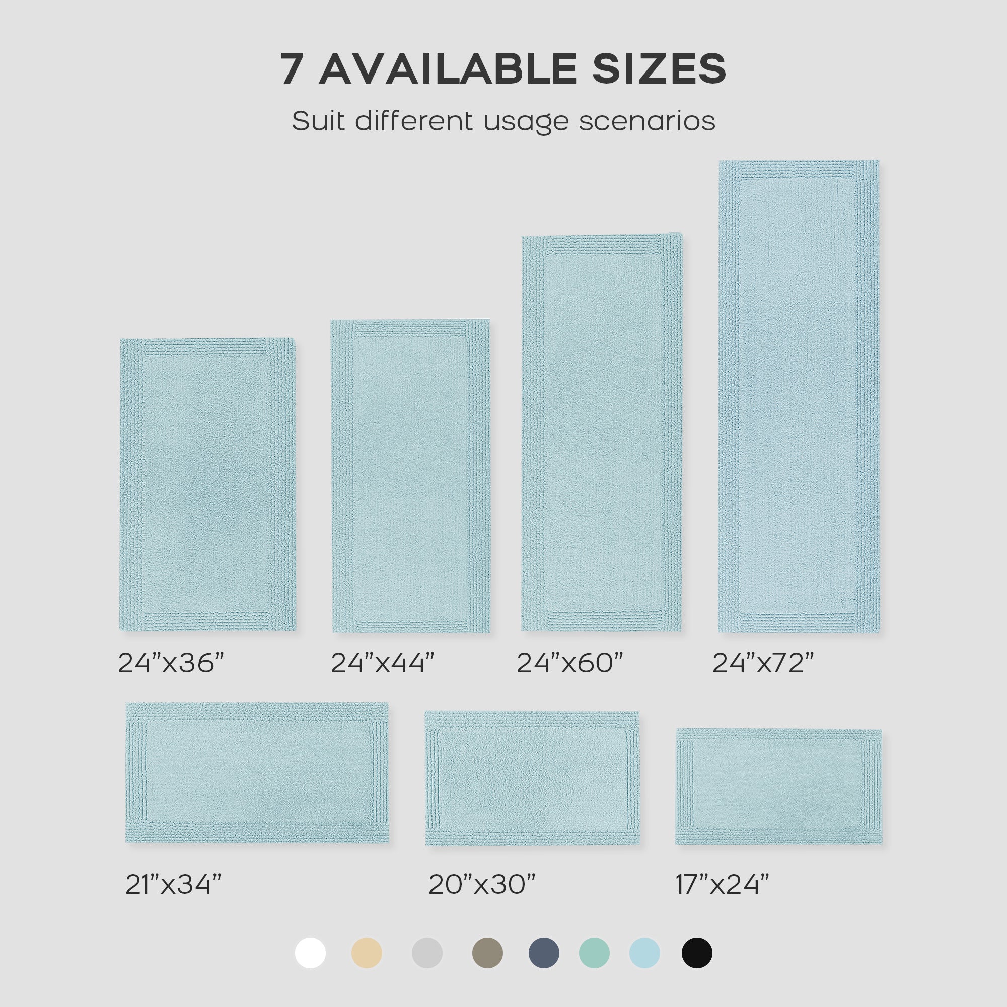 Splendor 100% Cotton Tufted 3000 GSM Reversible Bath Rug - Image 101