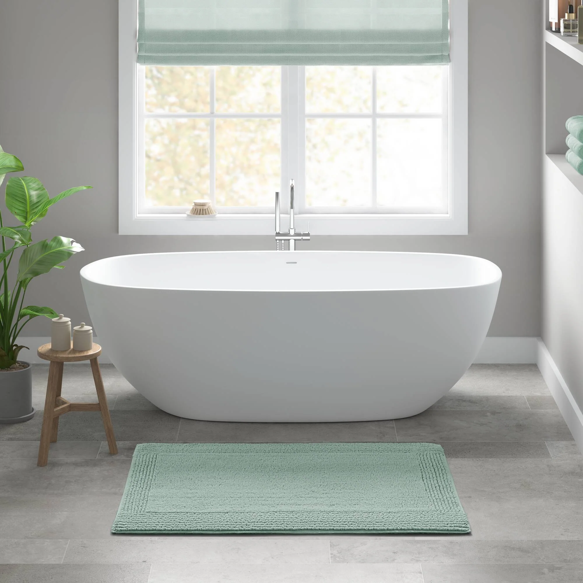 Splendor 100% Cotton Tufted 3000 GSM Reversible Bath Rug - Image 105