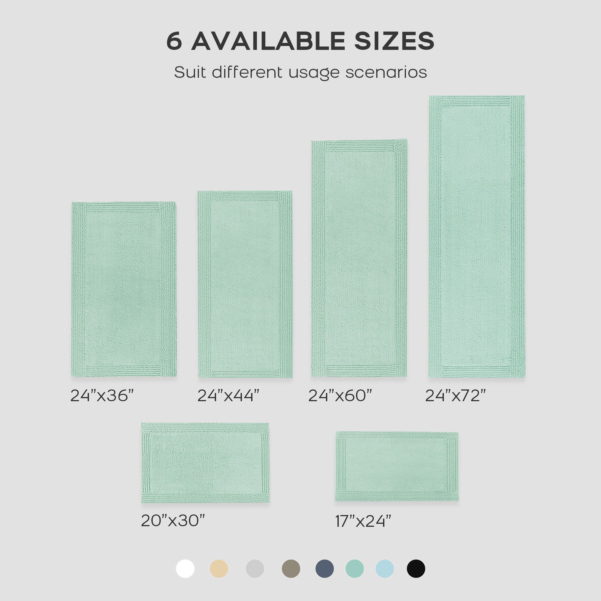 Splendor 100% Cotton Tufted 3000 GSM Reversible Bath Rug - Image 116