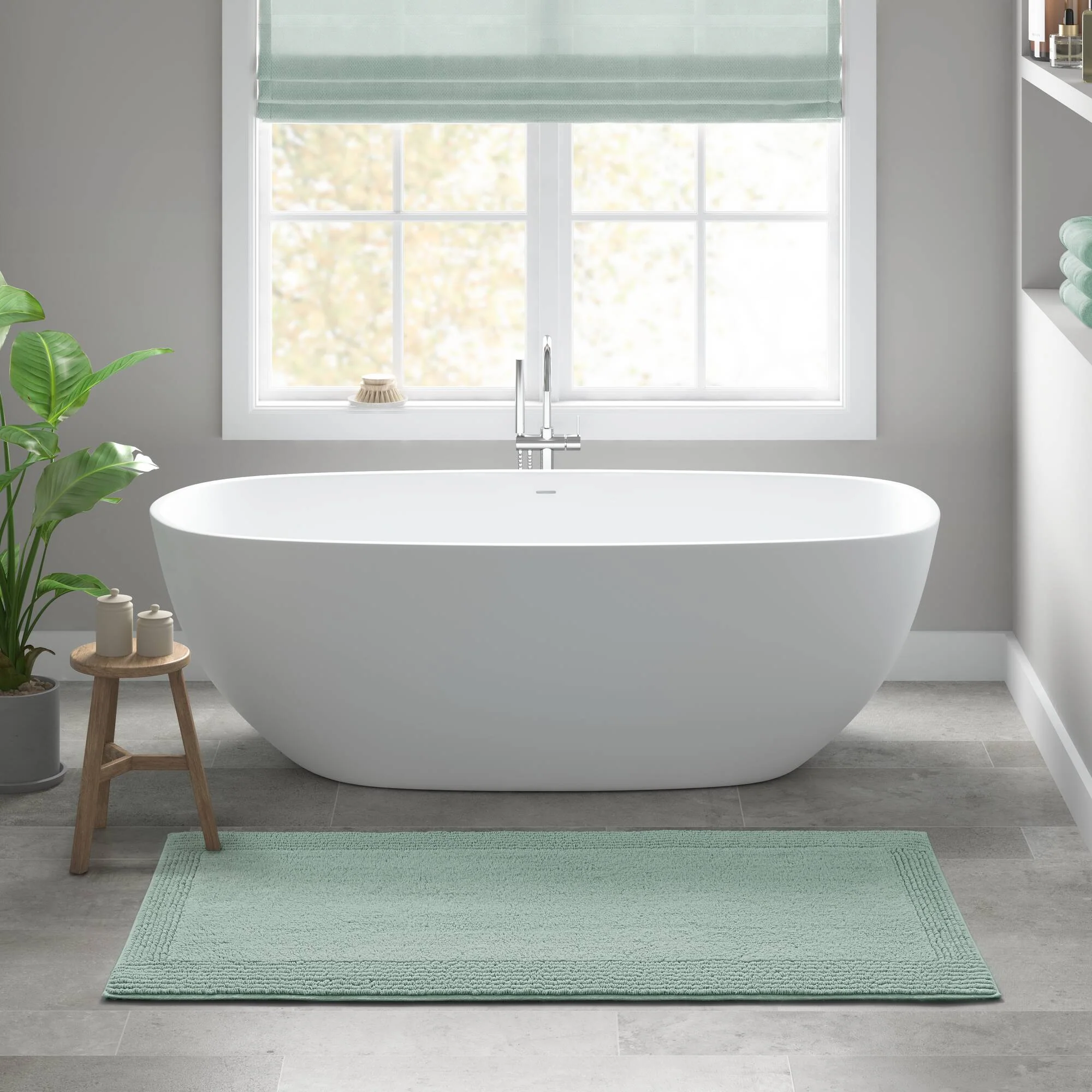 Splendor 100% Cotton Tufted 3000 GSM Reversible Bath Rug - Image 136