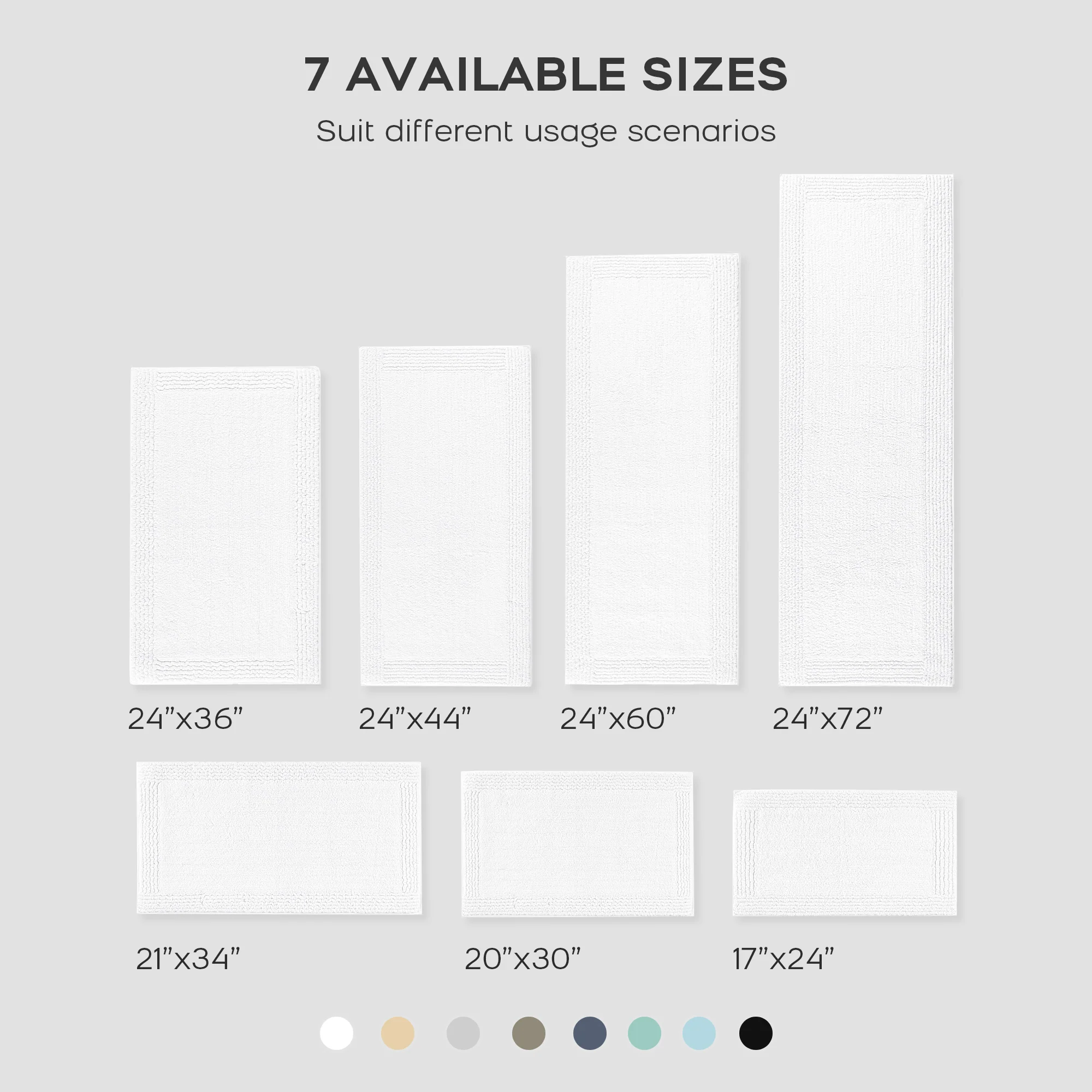 Splendor 100% Cotton Tufted 3000 GSM Reversible Bath Rug - Image 33