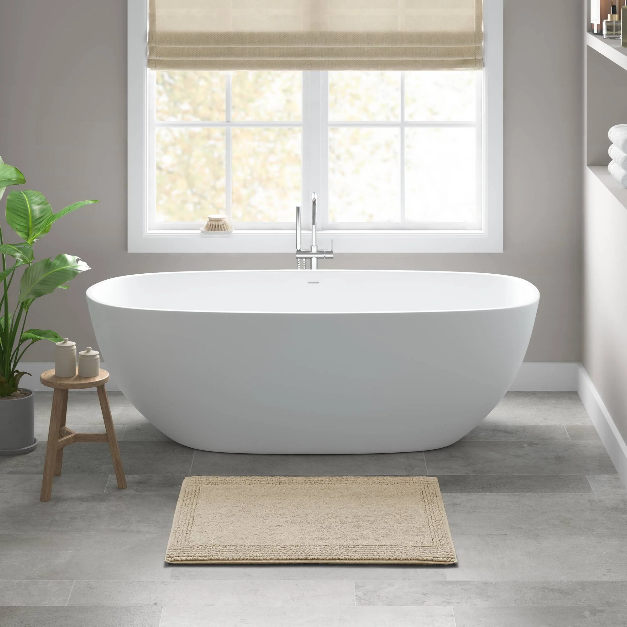 Splendor 100% Cotton Tufted 3000 GSM Reversible Bath Rug - Image 36