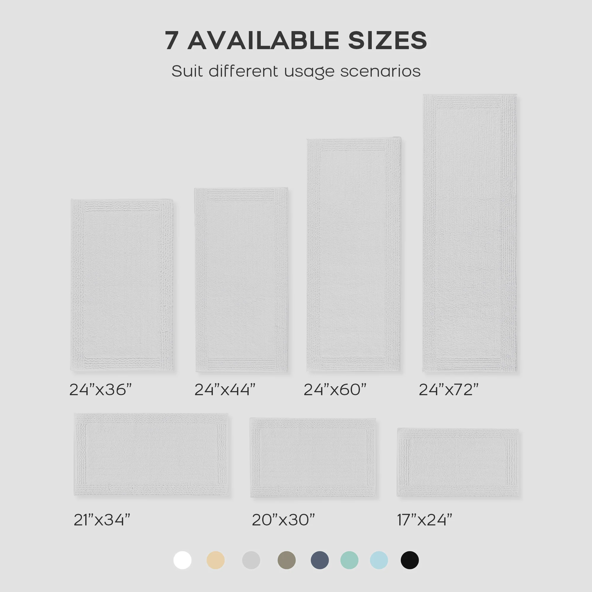 Splendor 100% Cotton Tufted 3000 GSM Reversible Bath Rug - Image 67