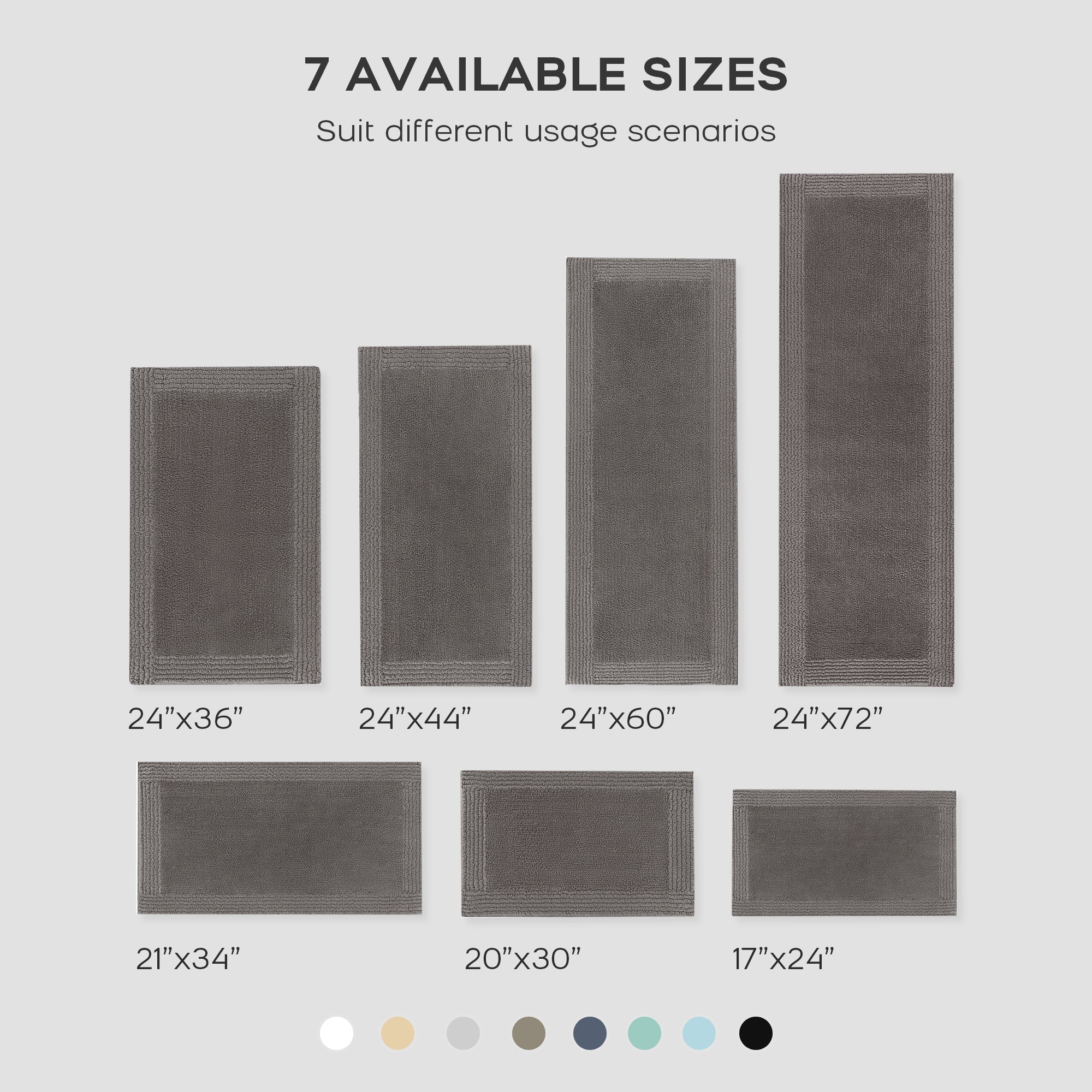 Splendor 100% Cotton Tufted 3000 GSM Reversible Bath Rug - Image 84