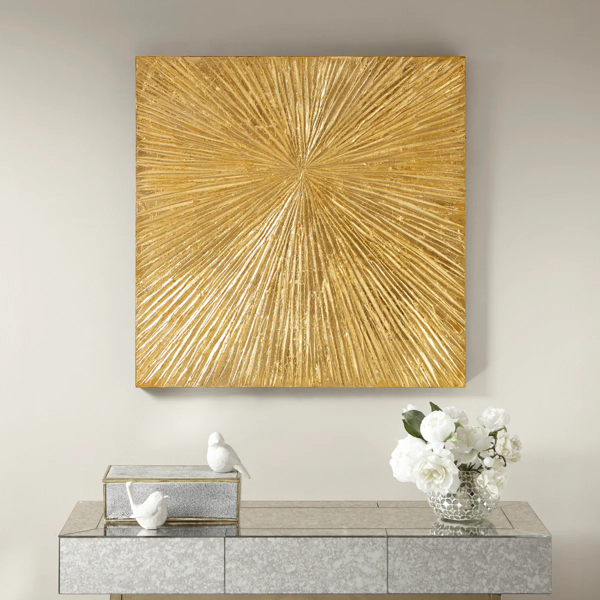 Sunburst Hand Painted Dimensional Resin Wall Art - Image 22