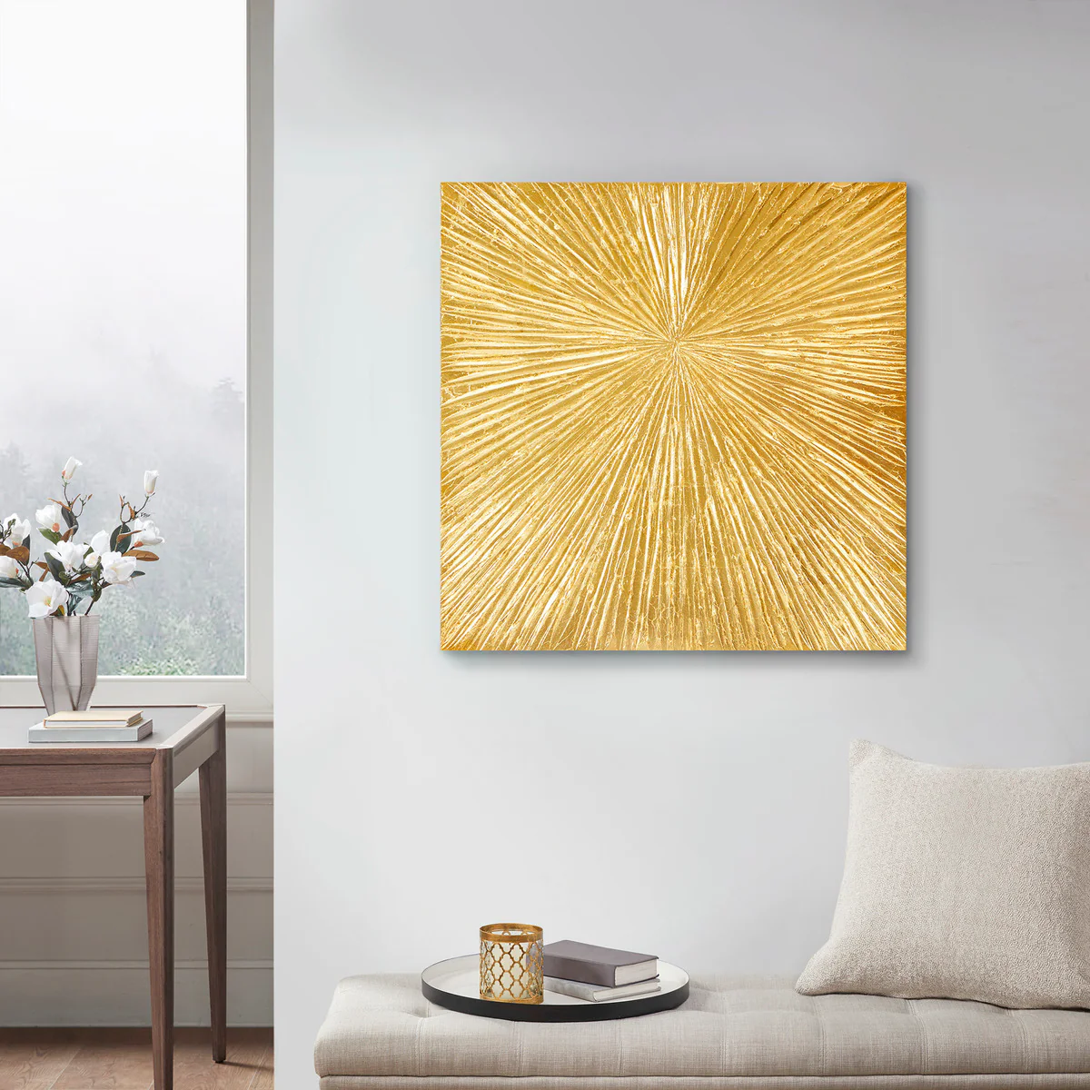 Sunburst Hand Painted Dimensional Resin Wall Art - Image 25
