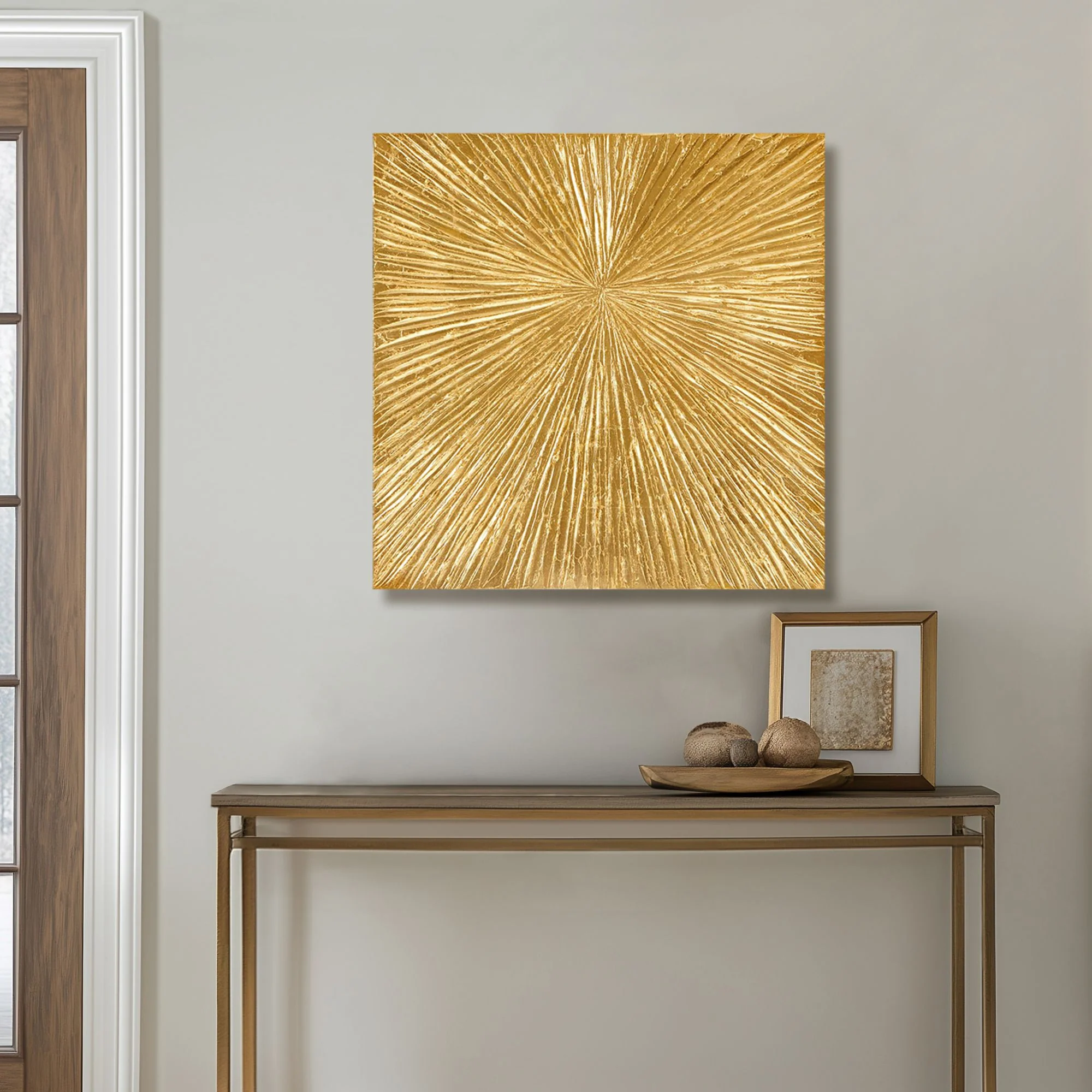 Sunburst Hand Painted Dimensional Resin Wall Art - Image 27