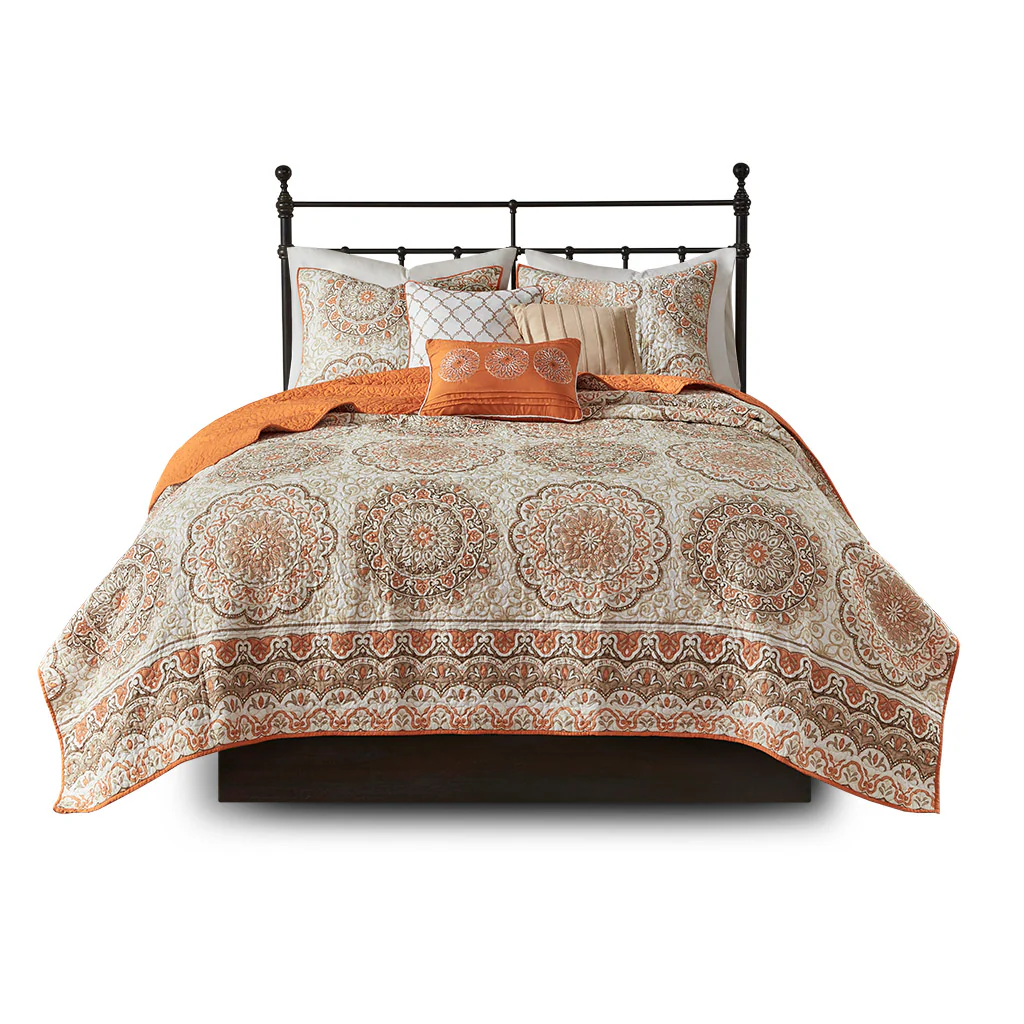 Tangiers 6-Piece Reversible Quilt Set with Throw Pillows - Image 4