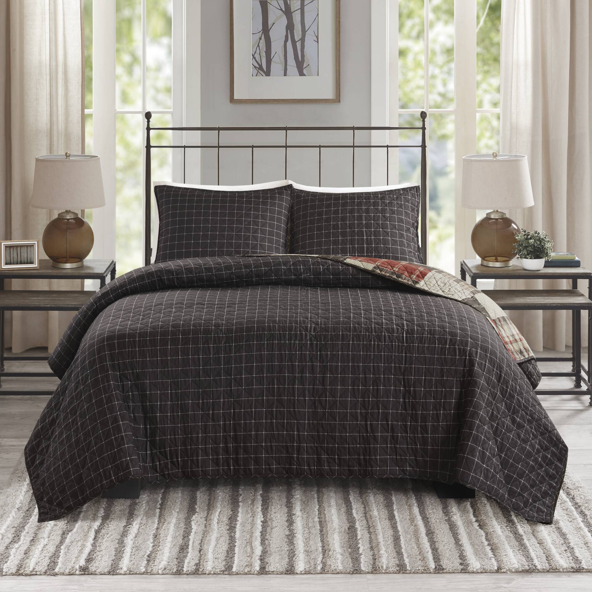 Timber 3-Piece Reversible Printed Quilt Set - Image 36