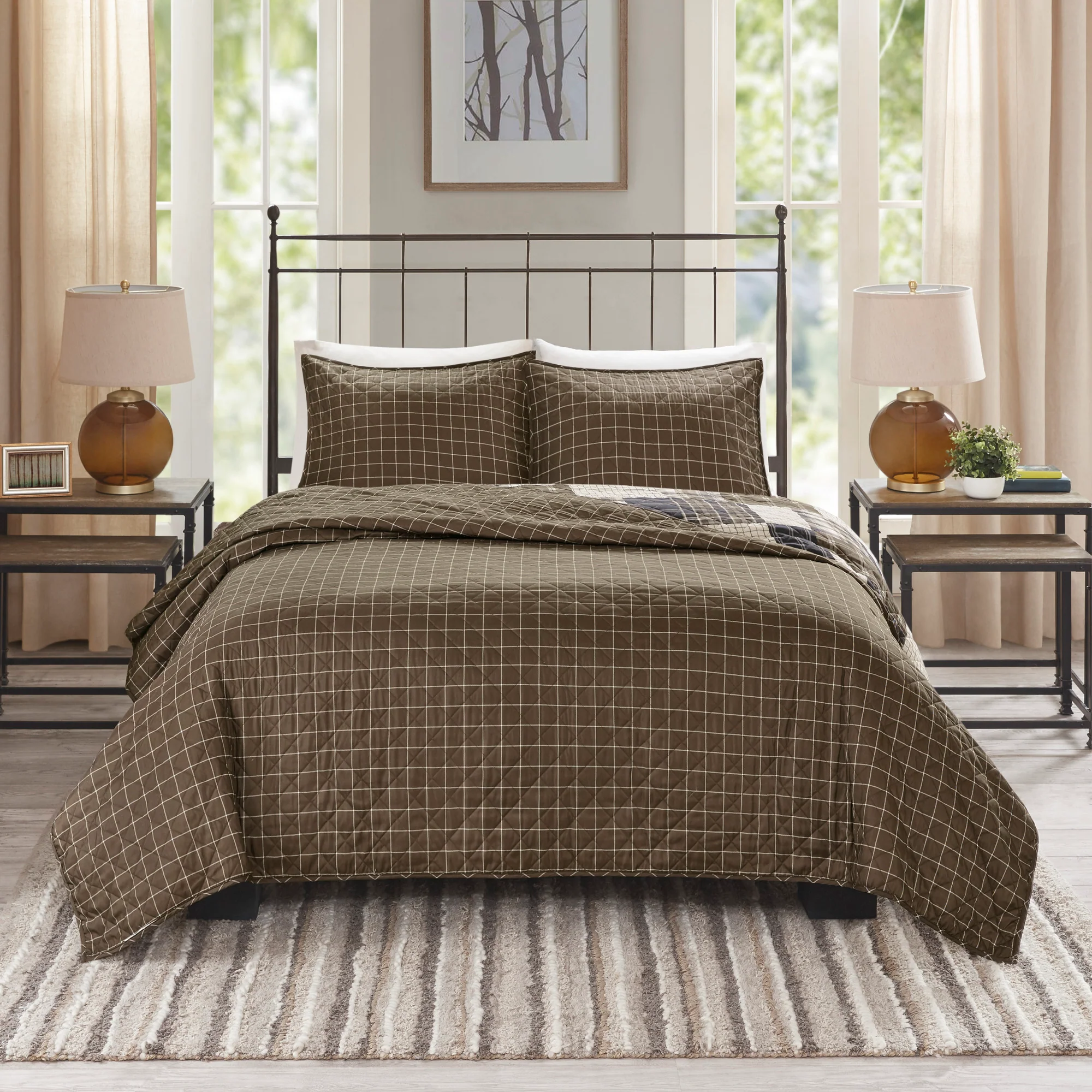 Timber 3-Piece Reversible Printed Quilt Set - Image 4