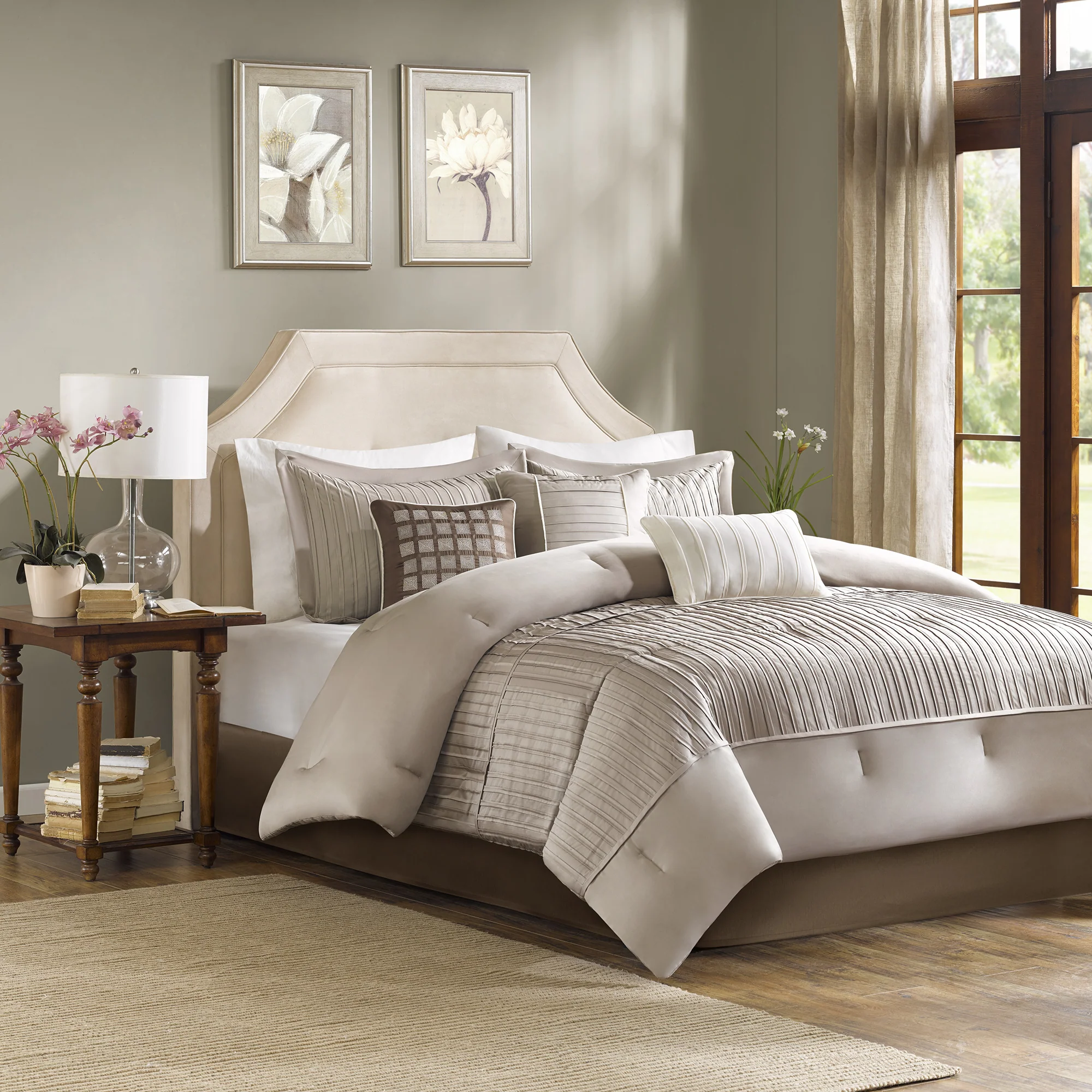 Trinity 7-Piece Polyester Charmeuse Comforter Set