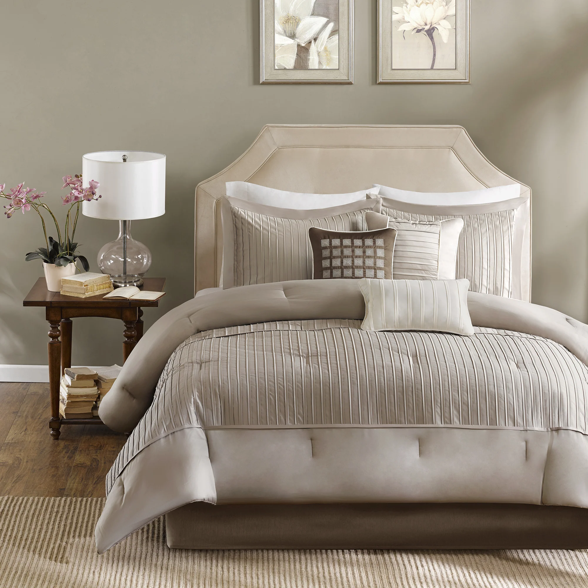 Trinity 7-Piece Polyester Charmeuse Comforter Set - Image 2