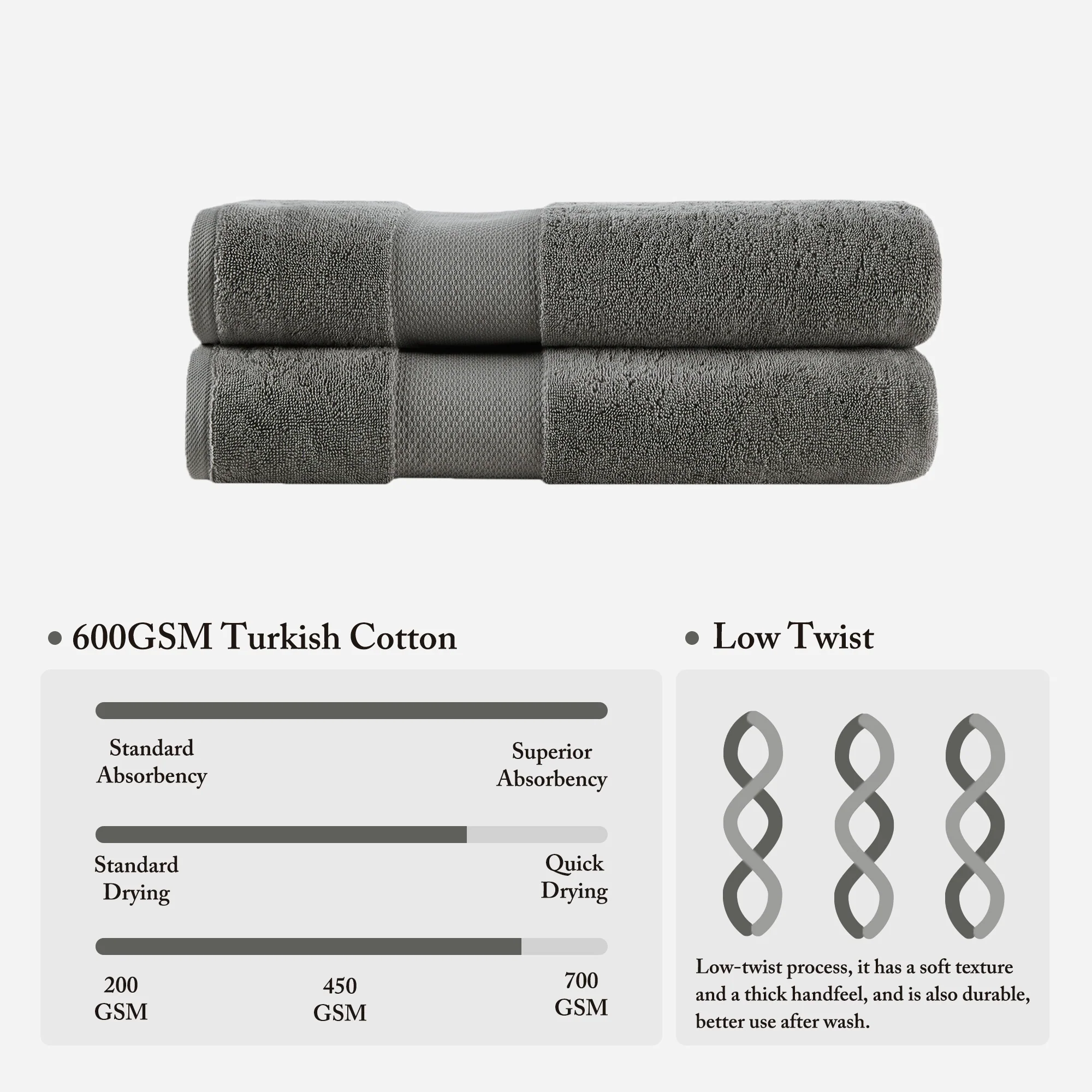 Turkish 100% Cotton Bath Sheet 2-Piece Set - Image 51