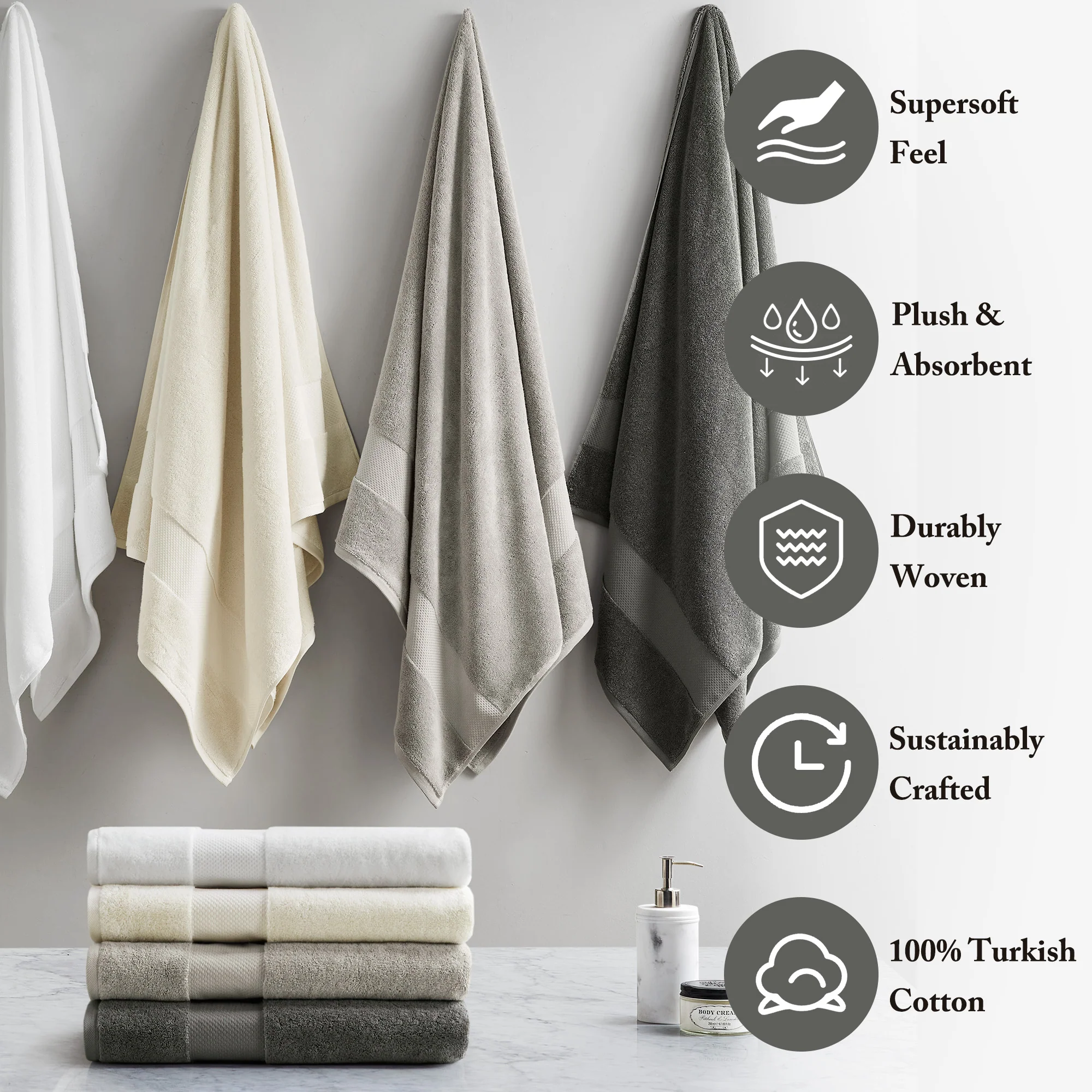 Turkish 100% Cotton Bath Sheet 2-Piece Set - Image 54