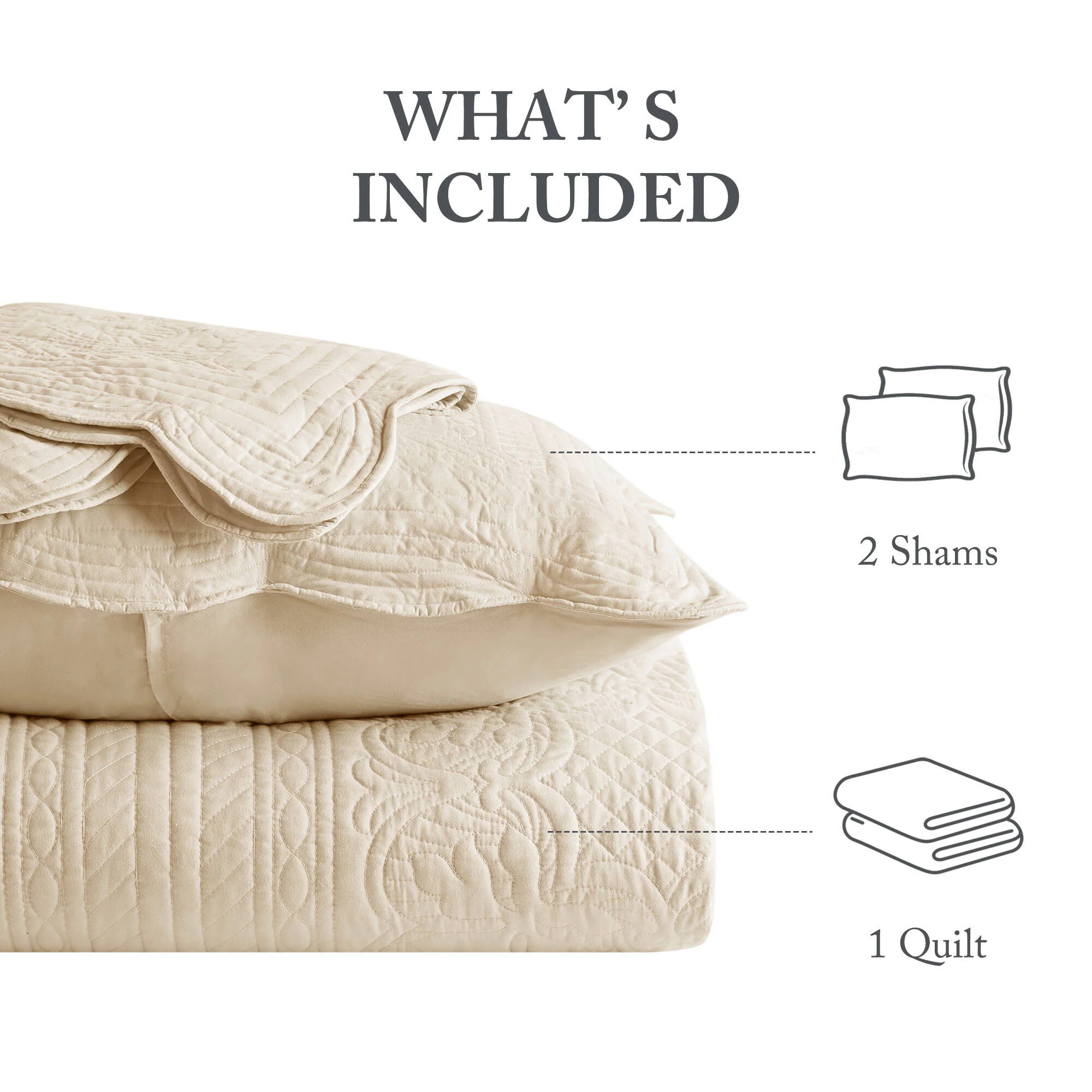Tuscany 3-Piece Reversible Scalloped Edge Quilt Set - Image 58