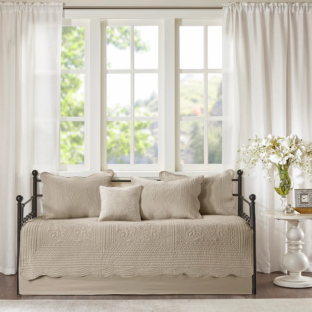 Tuscany 6-Piece Scalloped Edge Daybed Cover Set - Image 5